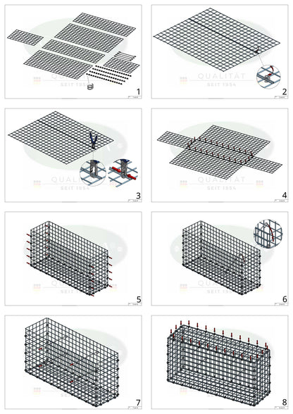 Gabião 100 cm x 60 cm x 50 cm (C x A x P), malhagem 5 x 5 cm, anel espiral