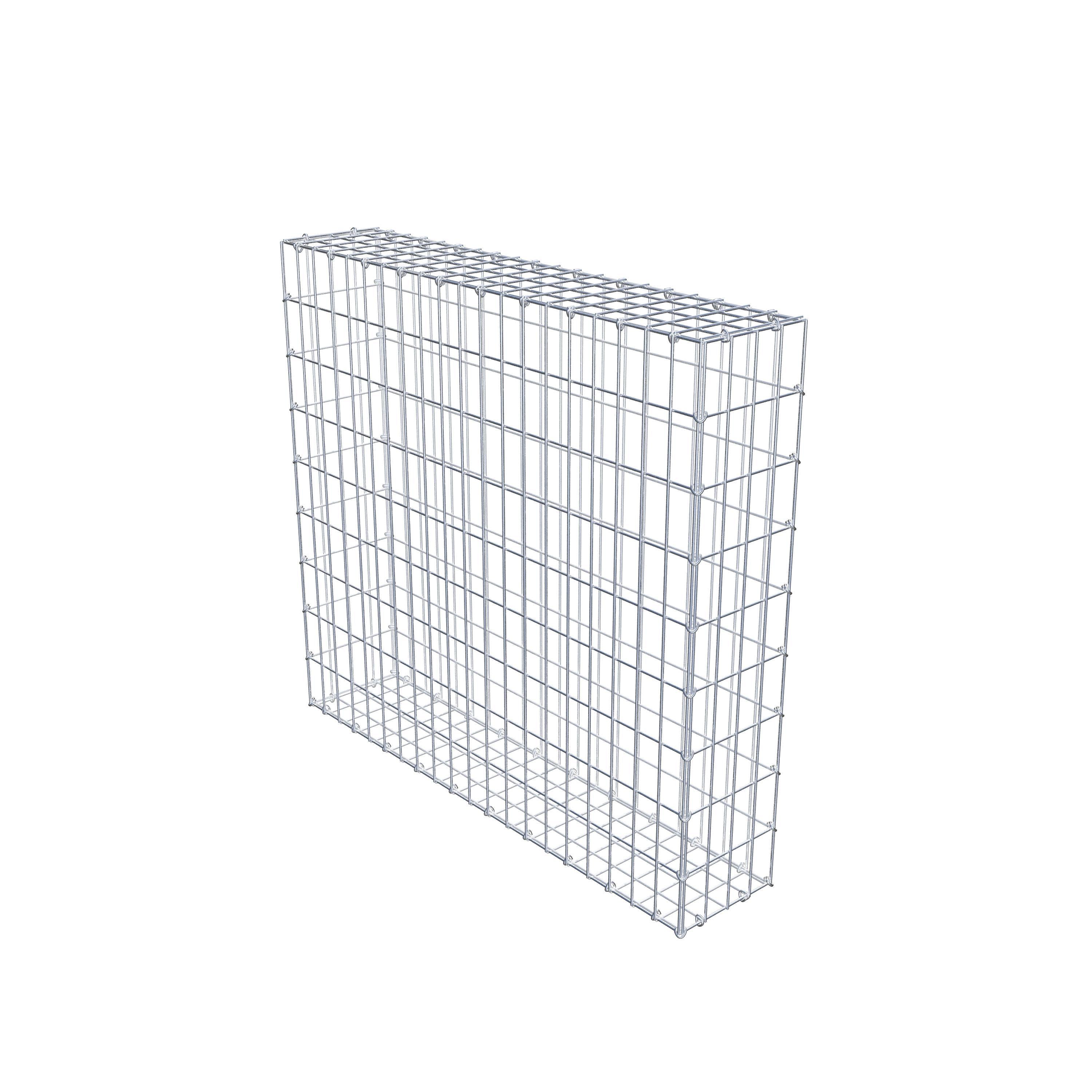 Gabion 100 cm x 90 cm x 20 cm (L x H x D), maskstorlek 5 cm x 10 cm, C-ring