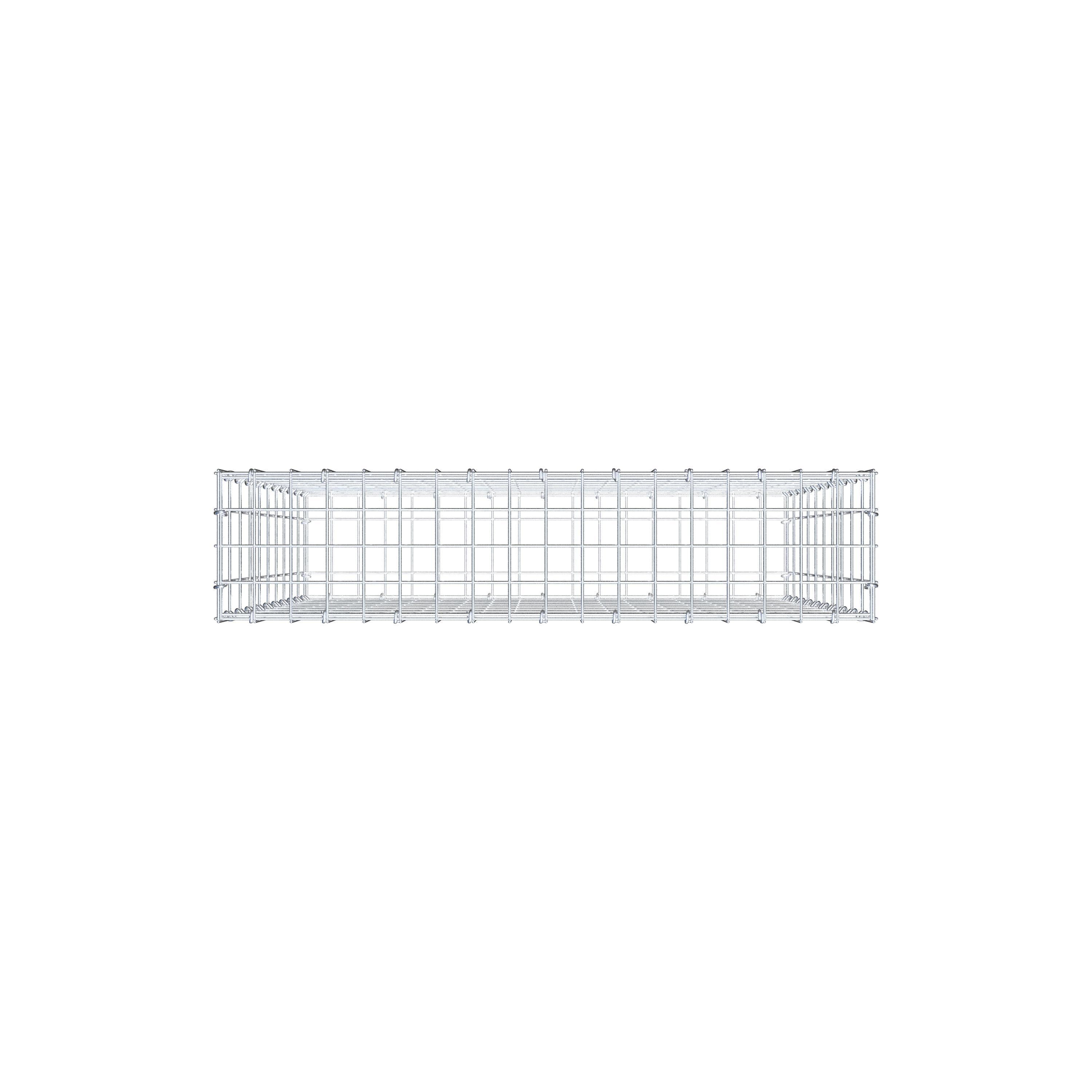 Gabion 100 cm x 90 cm x 20 cm (L x H x D), maskstorlek 5 cm x 10 cm, C-ring