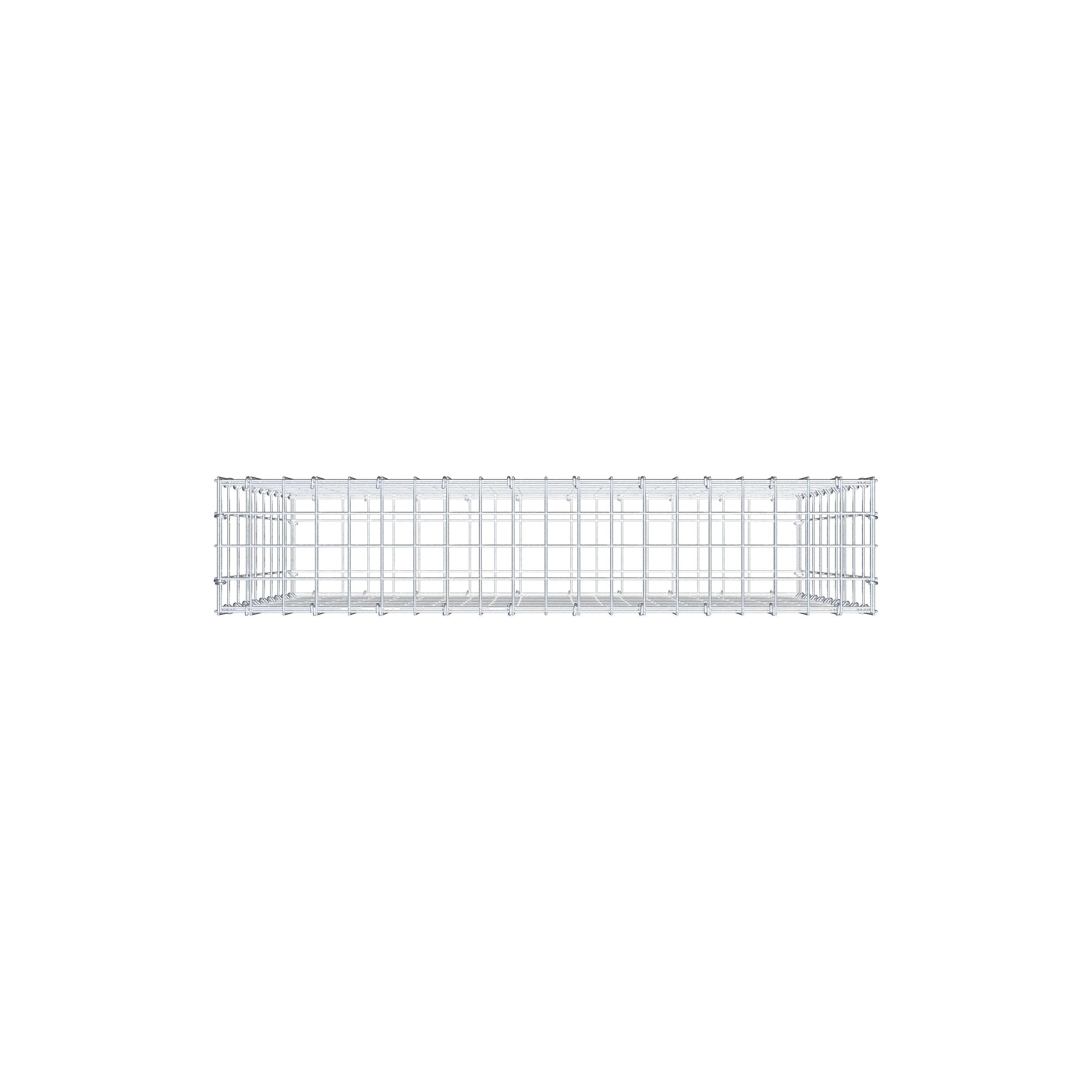 Gabione 100 cm x 90 cm x 20 cm (L x H x T), Maschenweite 5 cm x 10 cm, C-Ring