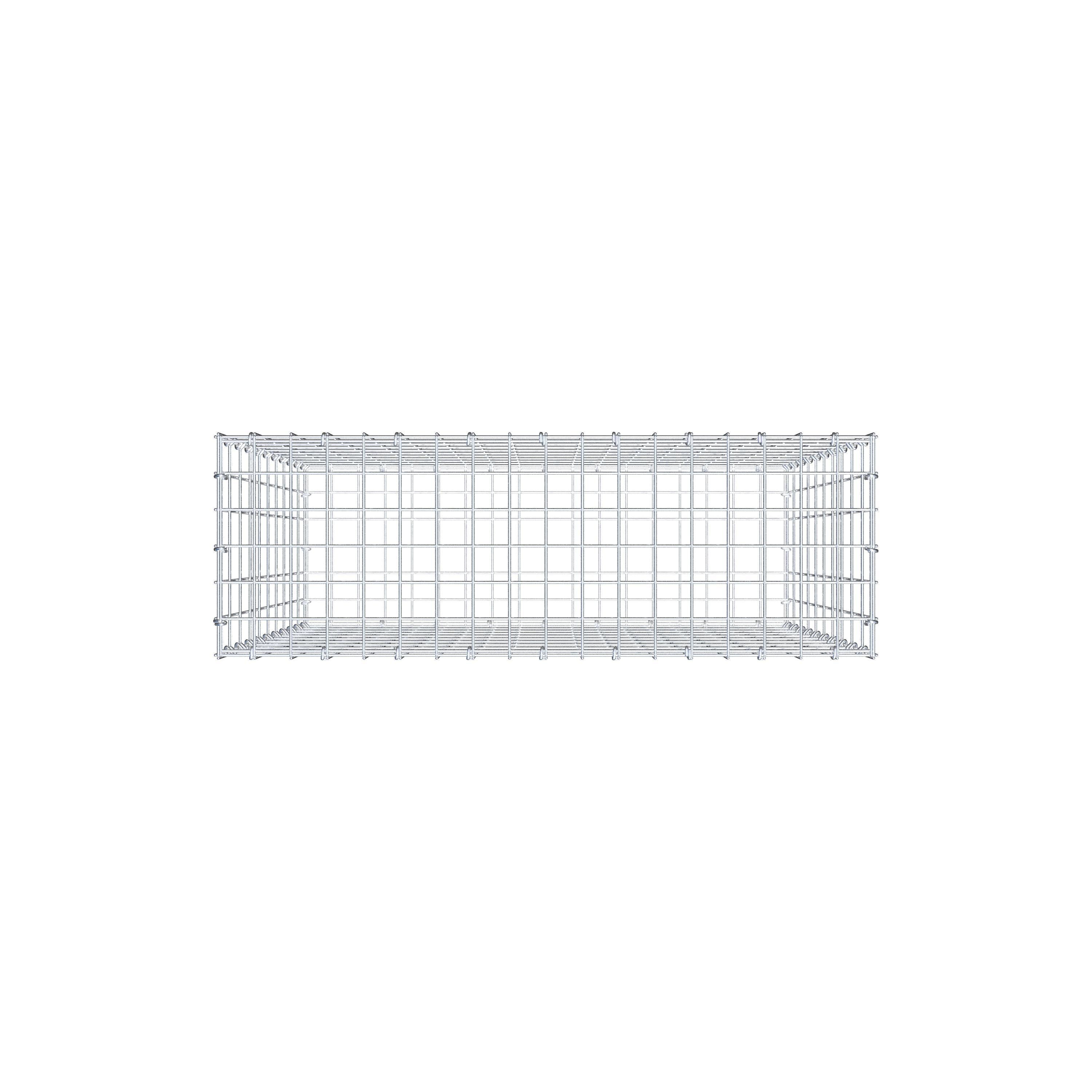 Gabion 100 cm x 90 cm x 30 cm (L x H x D), mesh size 5 cm x 10 cm, C-ring