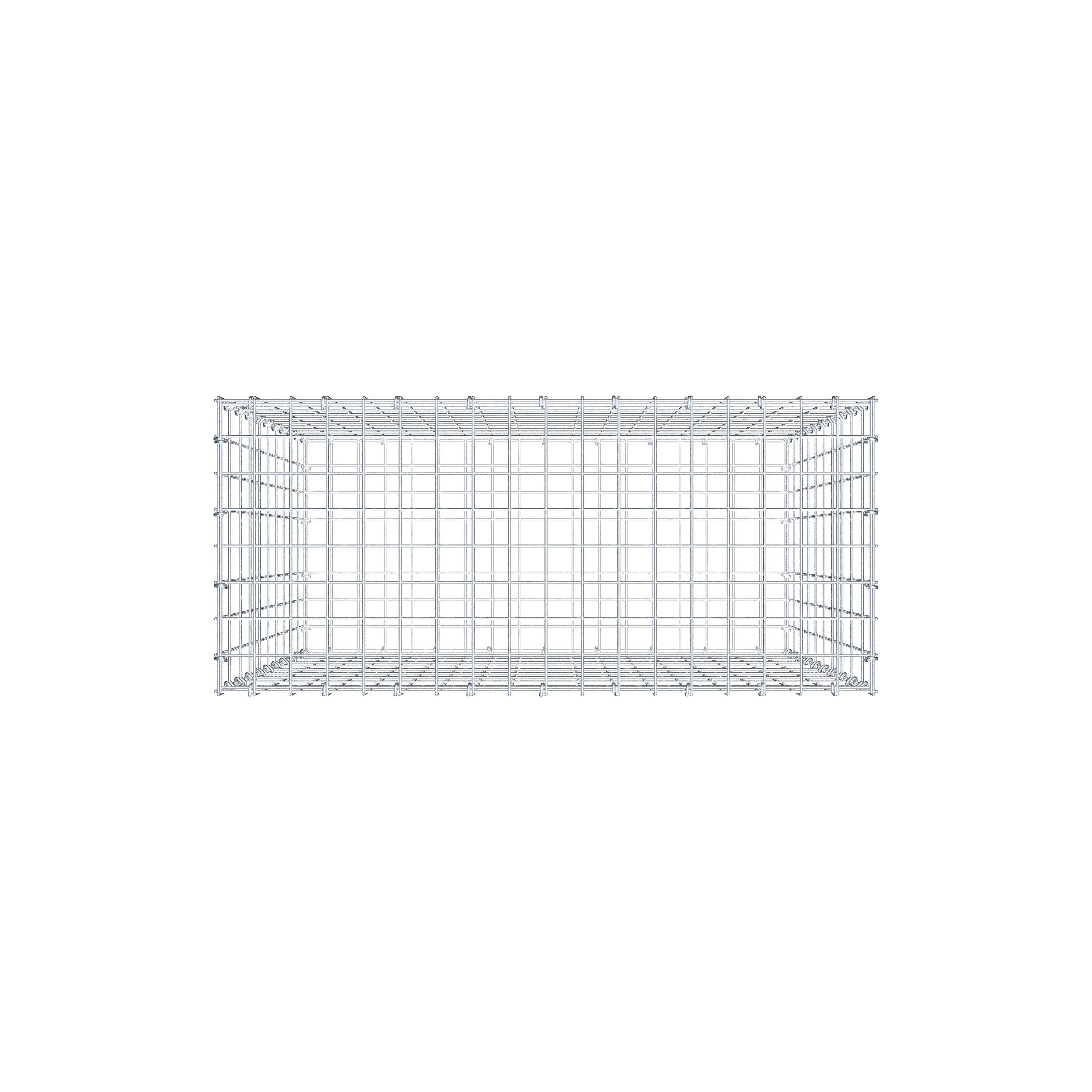 Gabion 100 cm x 90 cm x 40 cm (L x H x D), maskestørrelse 5 cm x 10 cm, C-ring