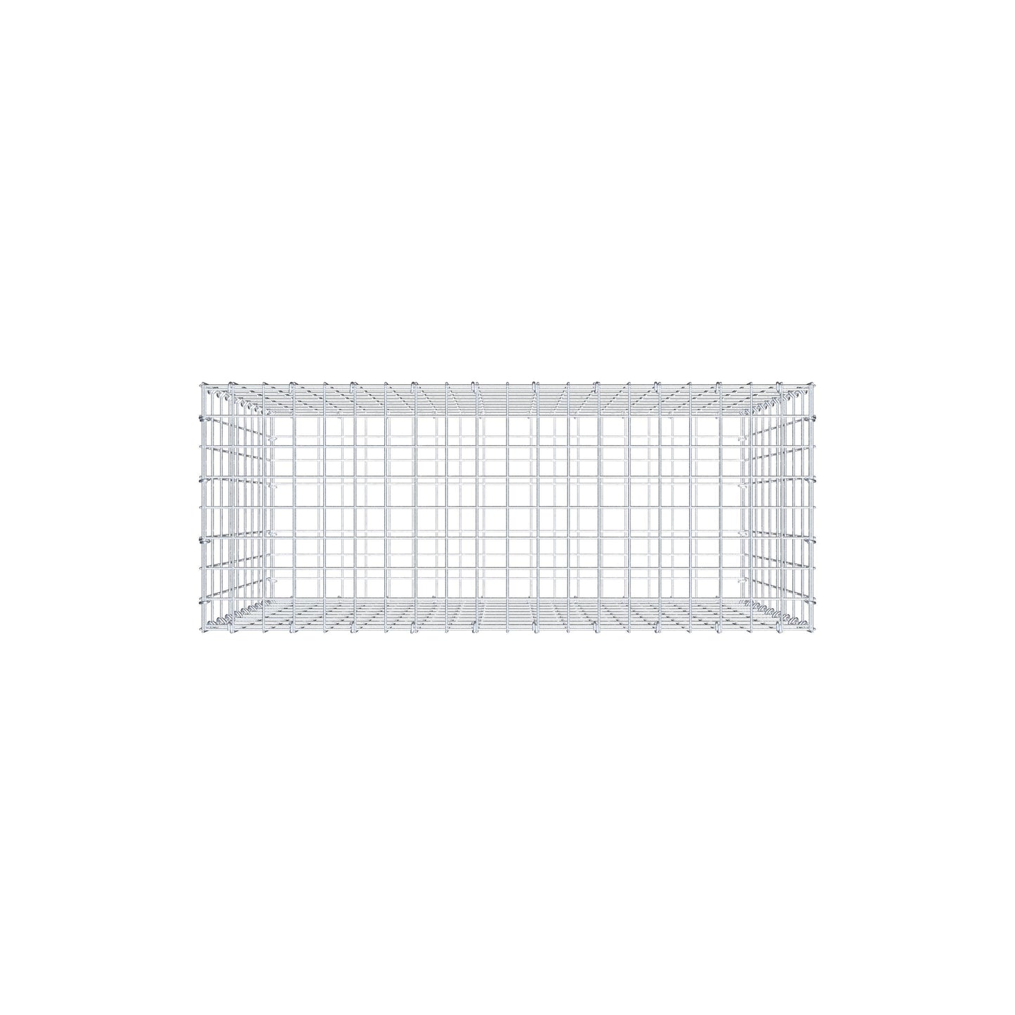 Gabion 100 cm x 90 cm x 40 cm (L x H x P), mailles 5 cm x 10 cm, anneau en C