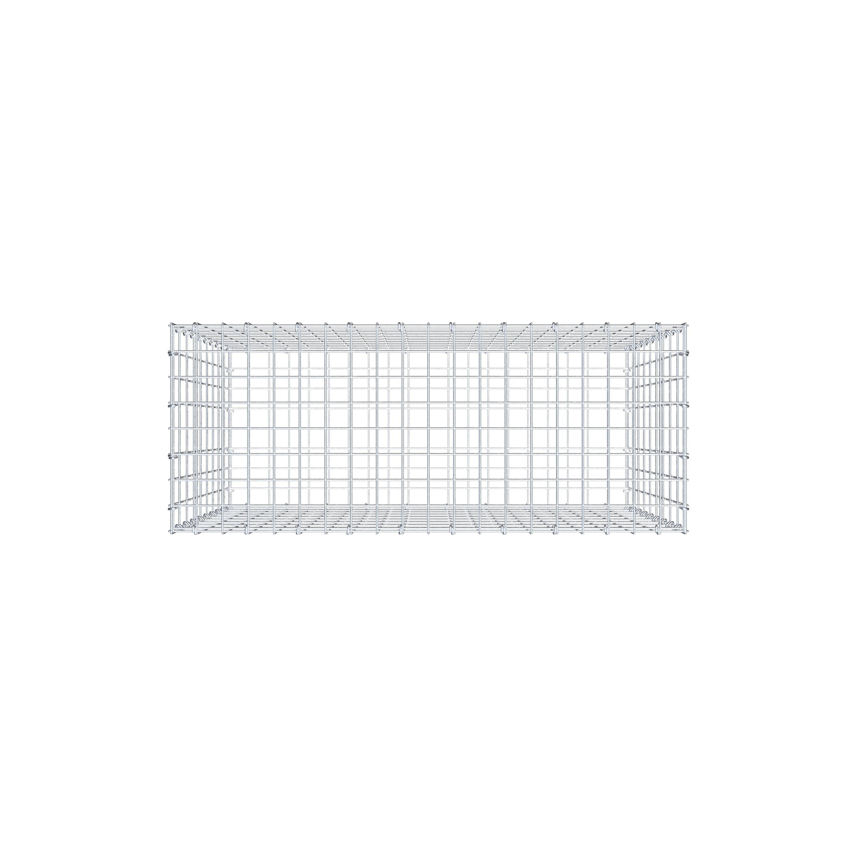 Gabion 100 cm x 90 cm x 40 cm (L x H x D), maskestørrelse 5 cm x 10 cm, C-ring