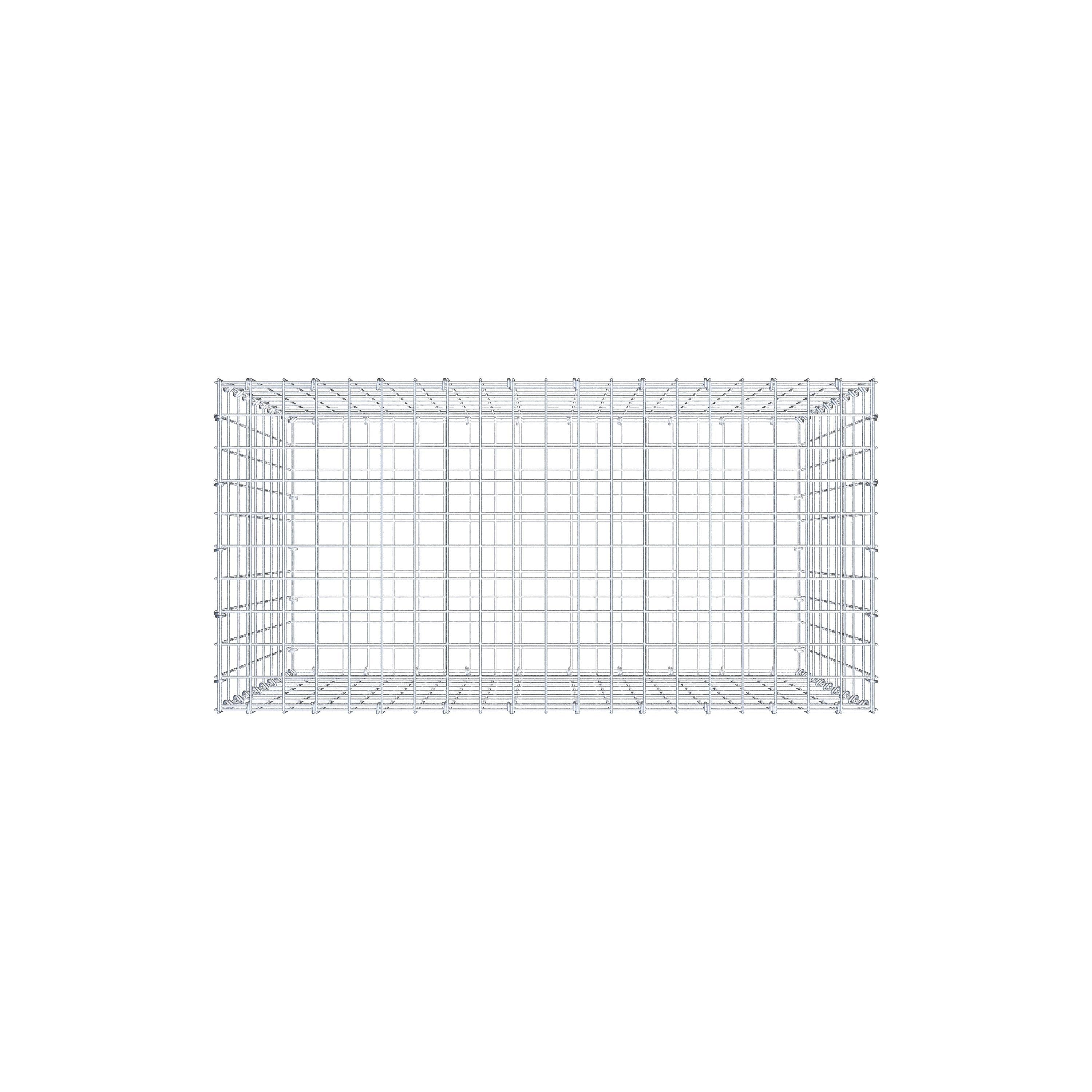 Gabion 100 cm x 90 cm x 50 cm (L x H x D), maskstorlek 5 cm x 10 cm, C-ring