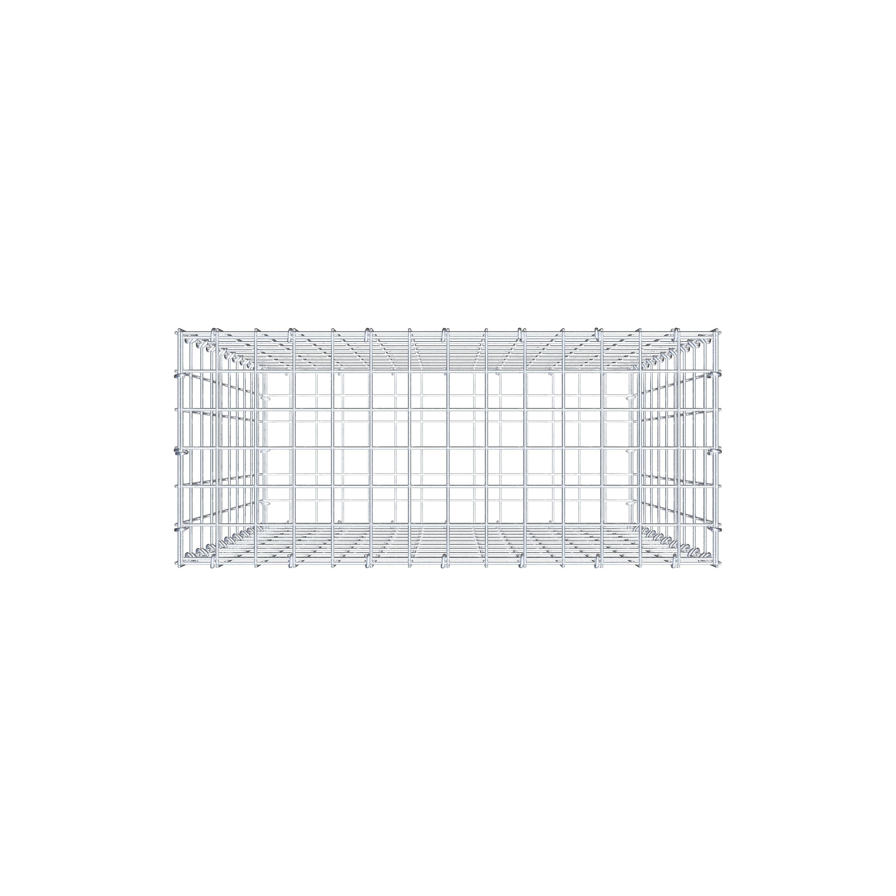 Gabion 100 cm x 70 cm x 30 cm (L x H x D), maskestørrelse 5 cm x 10 cm, C-ring