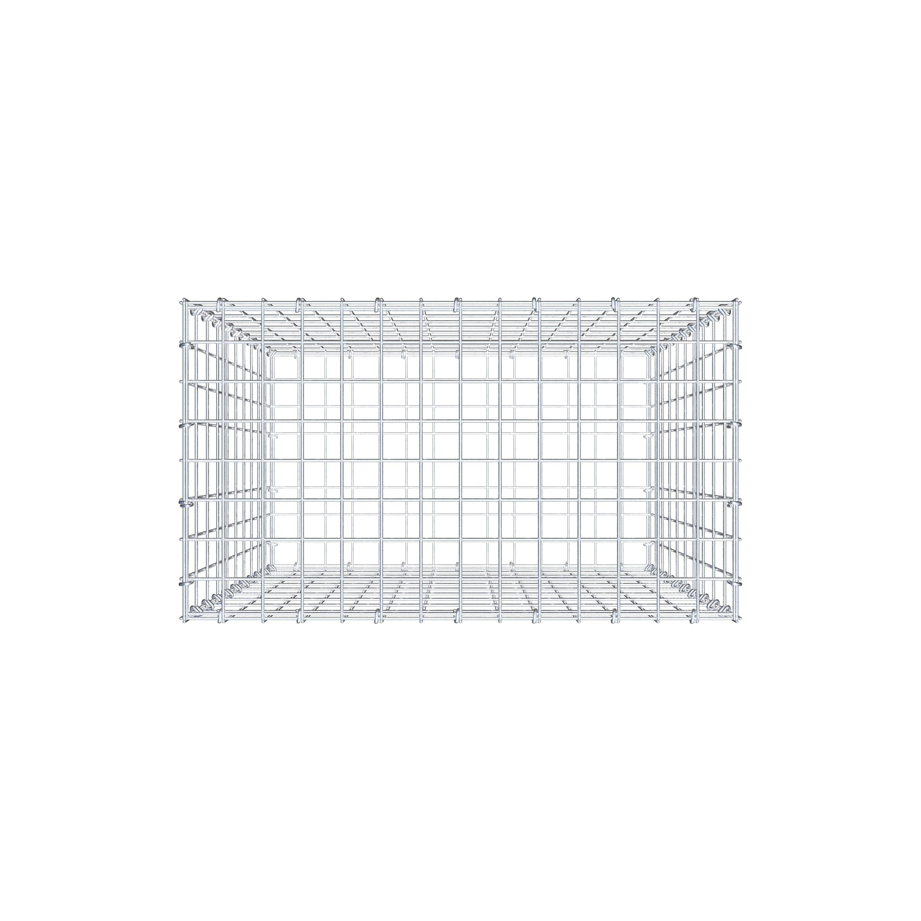 Gabion 100 cm x 70 cm x 40 cm (L x H x D), maskstorlek 5 cm x 10 cm, C-ring