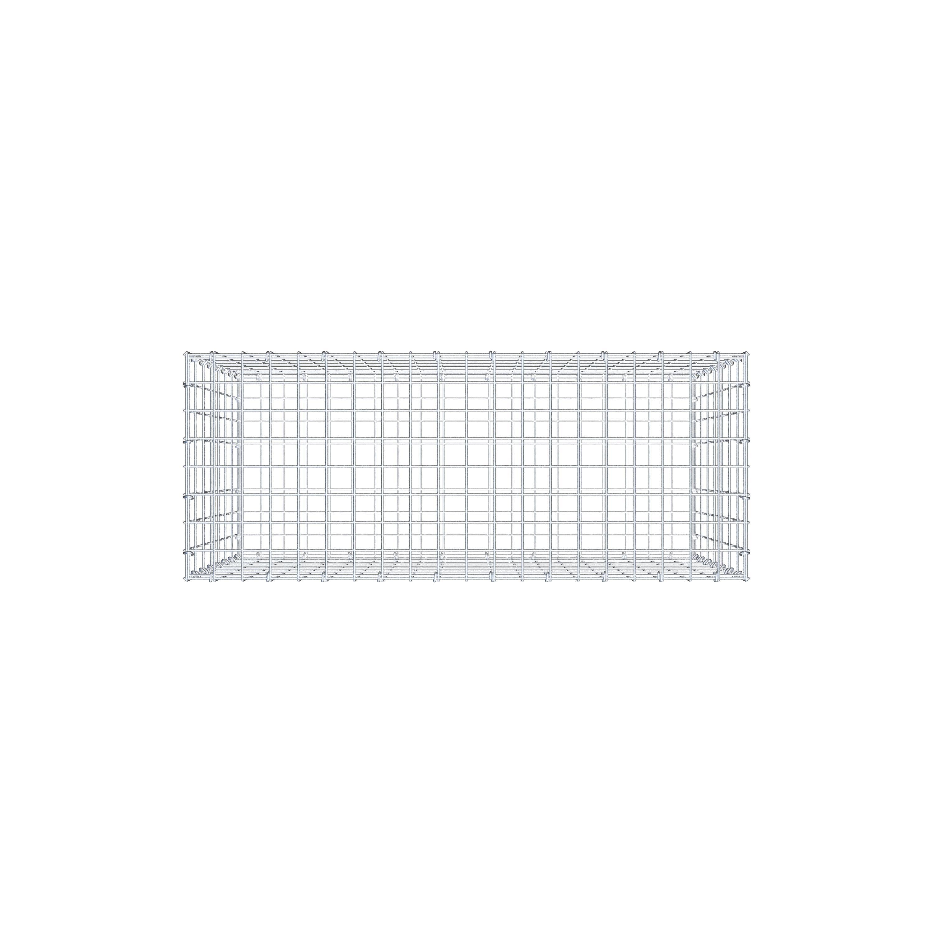 Gabion 100 cm x 70 cm x 40 cm (L x H x D), maskstorlek 5 cm x 10 cm, C-ring