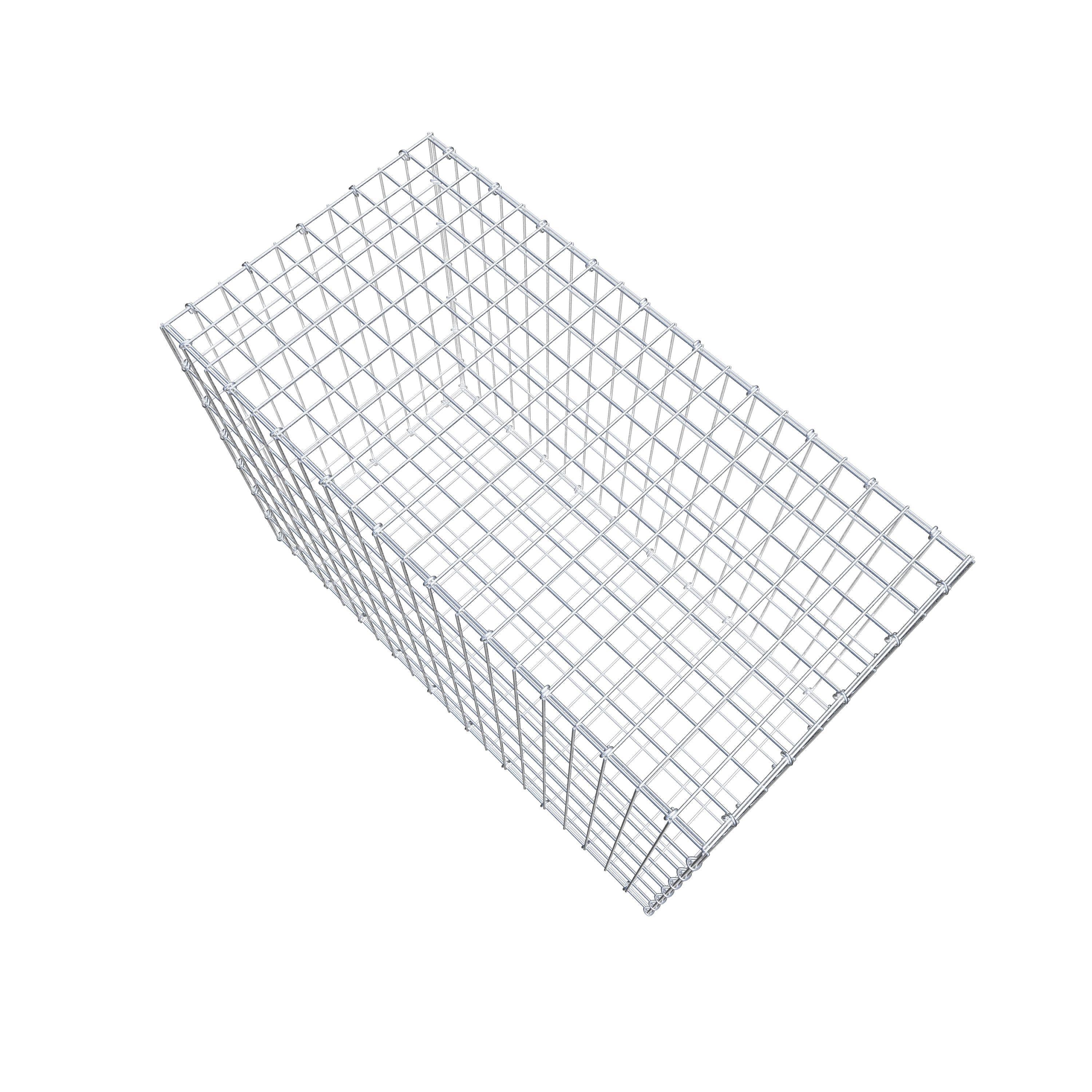 Gabion 100 cm x 70 cm x 50 cm (L x H x D), maskstorlek 5 cm x 10 cm, C-ring