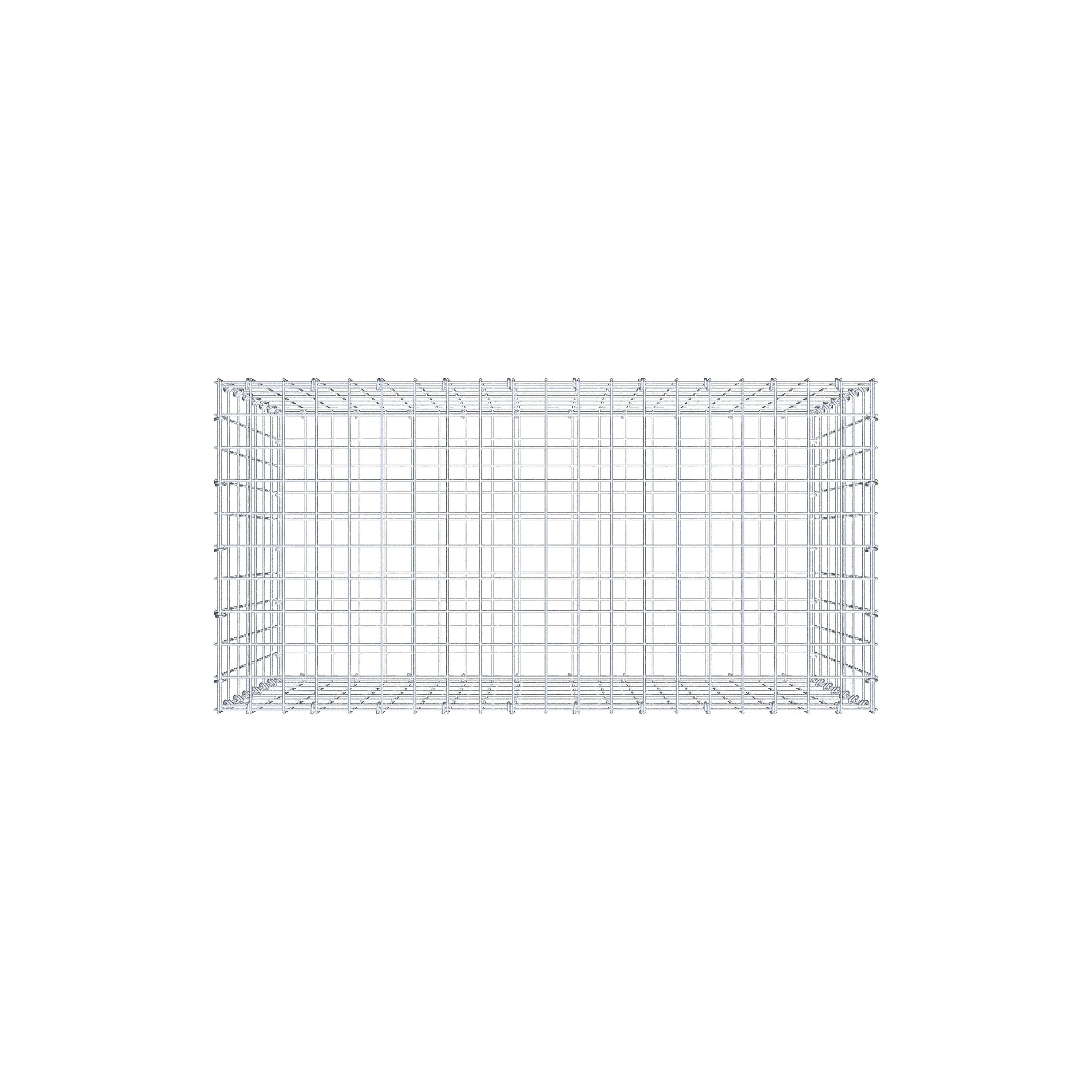 Gabion 100 cm x 70 cm x 50 cm (L x H x D), maskstorlek 5 cm x 10 cm, C-ring