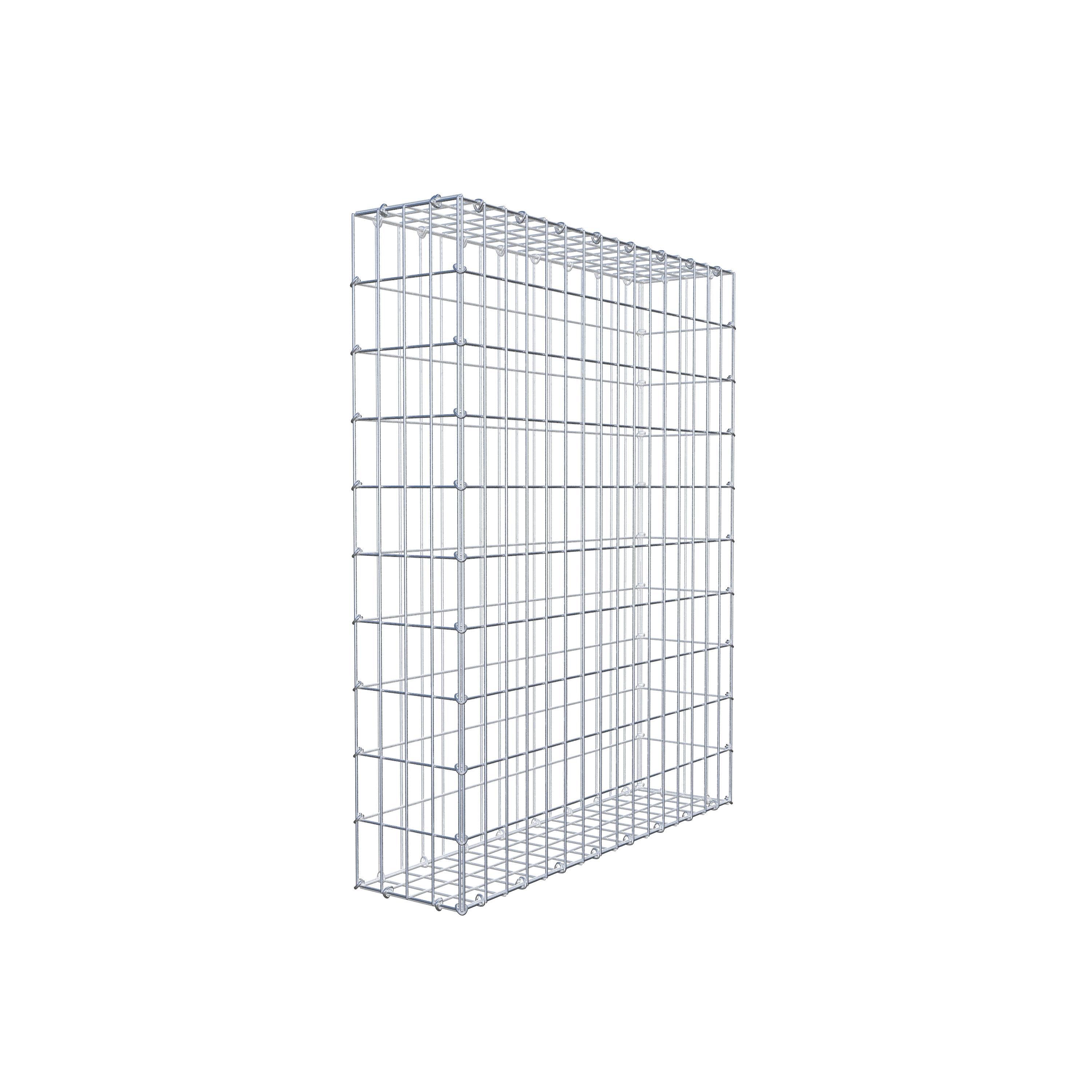 Gabion 100 cm x 80 cm x 20 cm (L x H x D), maskstorlek 5 cm x 10 cm, C-ring