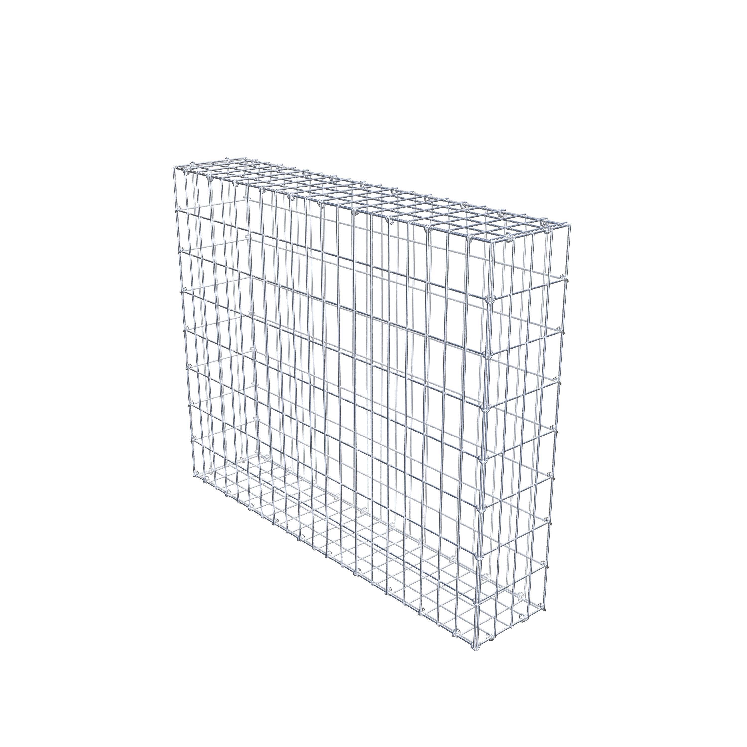 Gabion 100 cm x 80 cm x 20 cm (L x H x D), maskstorlek 5 cm x 10 cm, C-ring