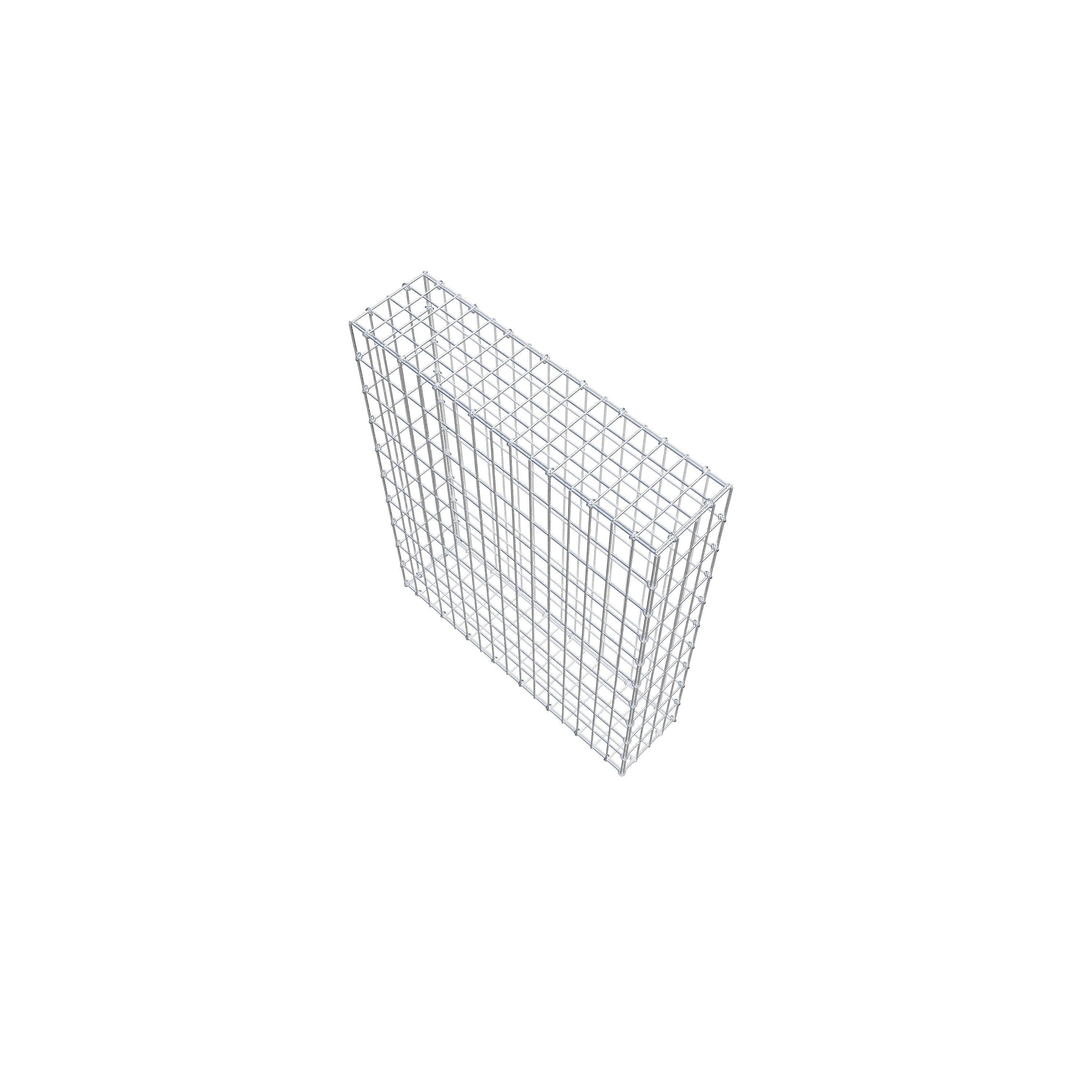 Gabion 100 cm x 80 cm x 20 cm (L x H x D), maskstorlek 5 cm x 10 cm, C-ring