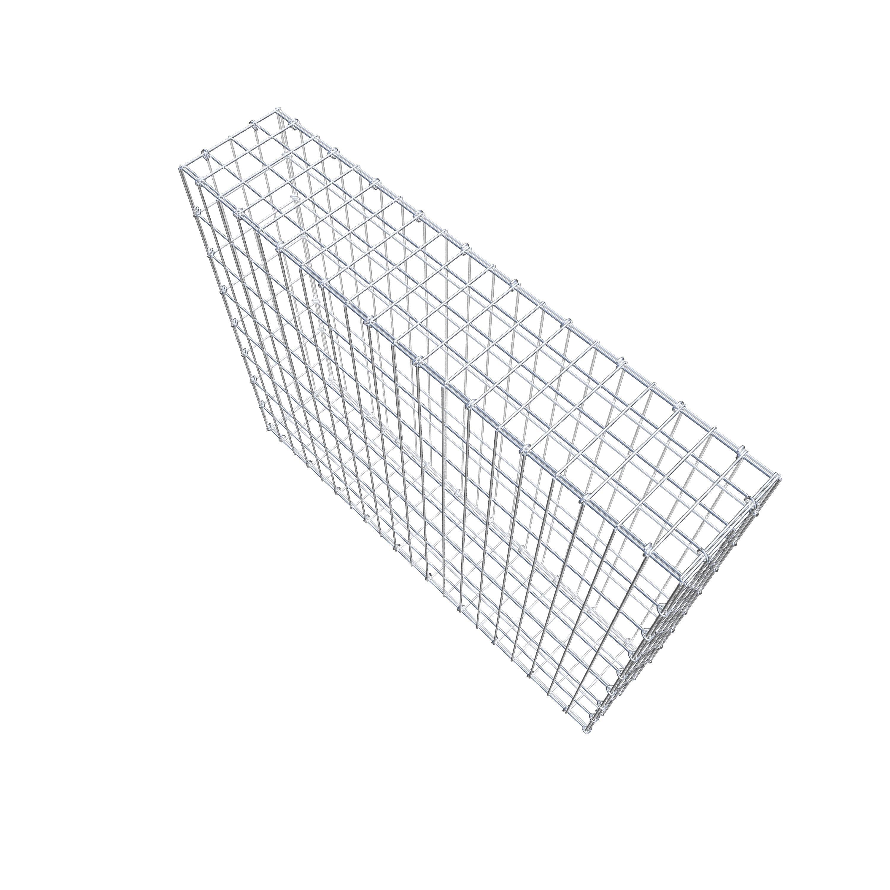 Gabion 100 cm x 80 cm x 20 cm (L x H x D), maskstorlek 5 cm x 10 cm, C-ring