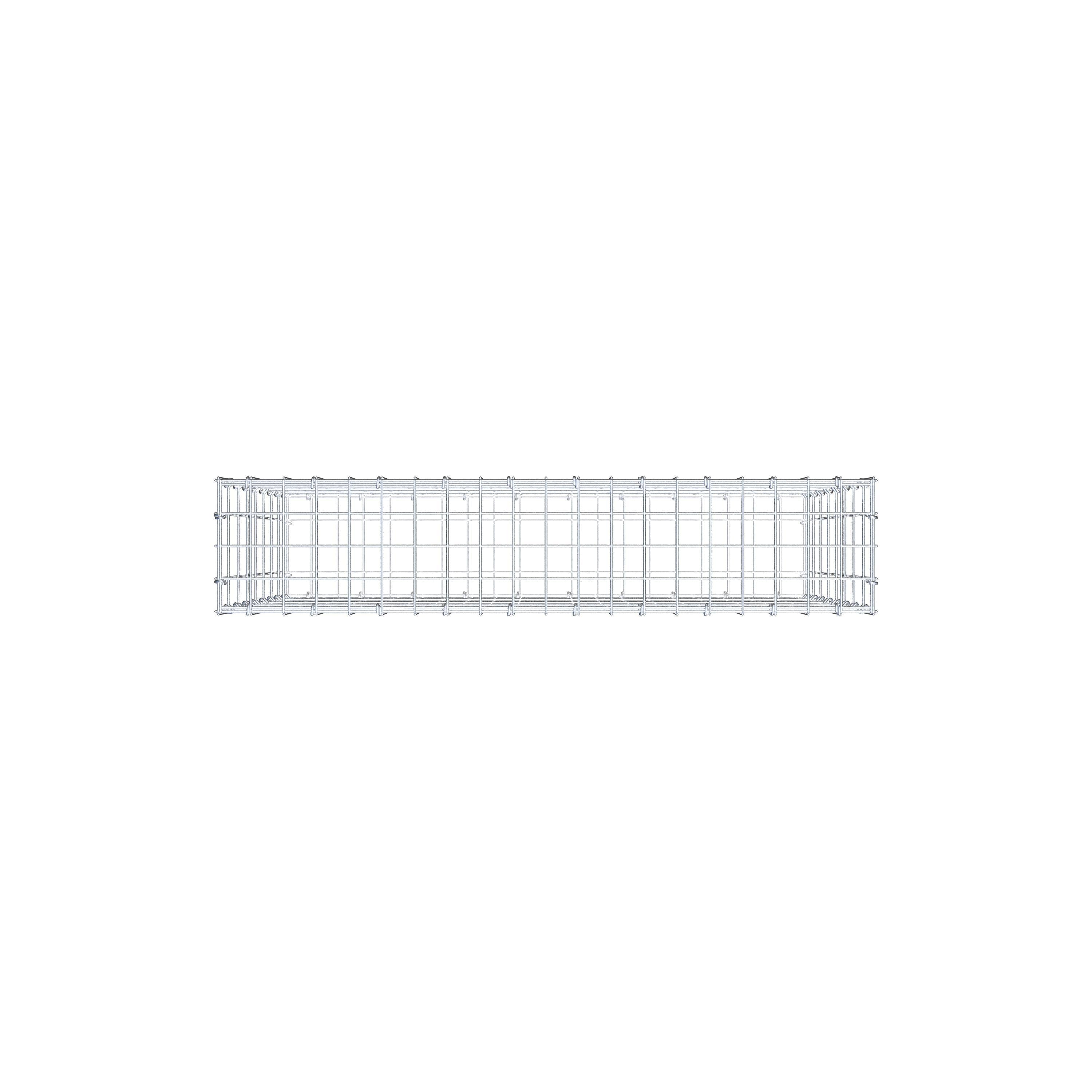 Gabion 100 cm x 80 cm x 20 cm (L x H x D), maskstorlek 5 cm x 10 cm, C-ring