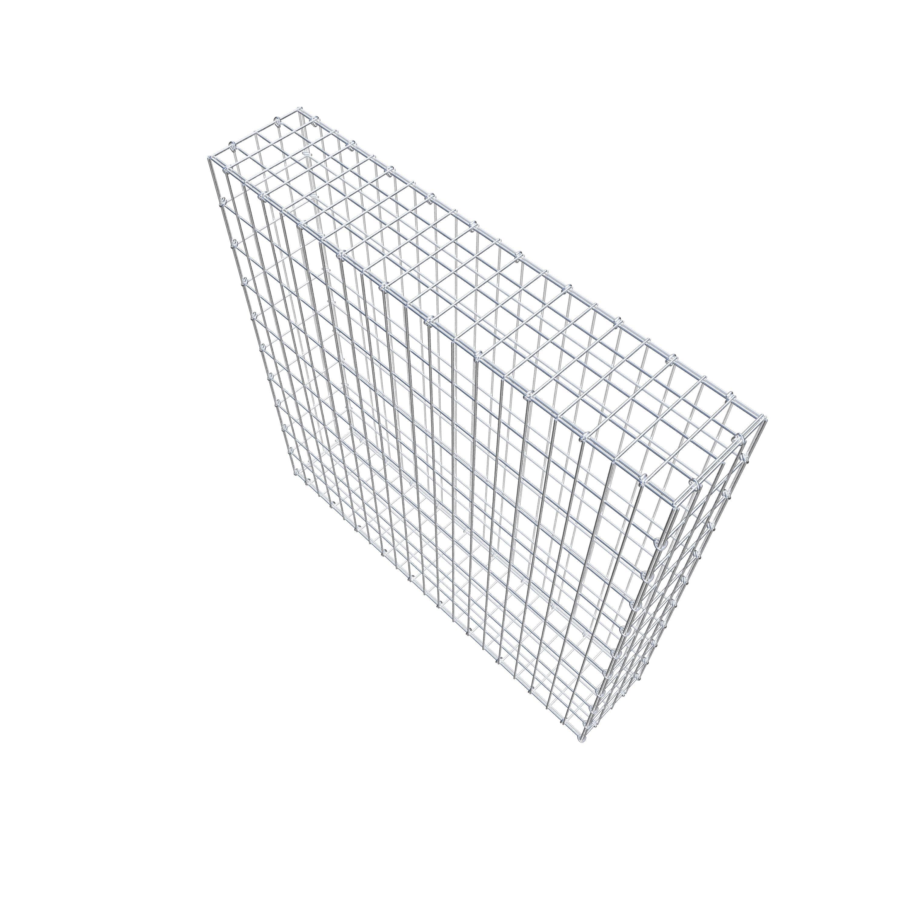 Gabion 100 cm x 100 cm x 20 cm (L x H x D), maskstorlek 5 cm x 10 cm, C-ring