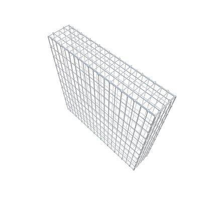 Gabion 100 cm x 100 cm x 20 cm (L x H x D), maskstorlek 5 cm x 10 cm, C-ring