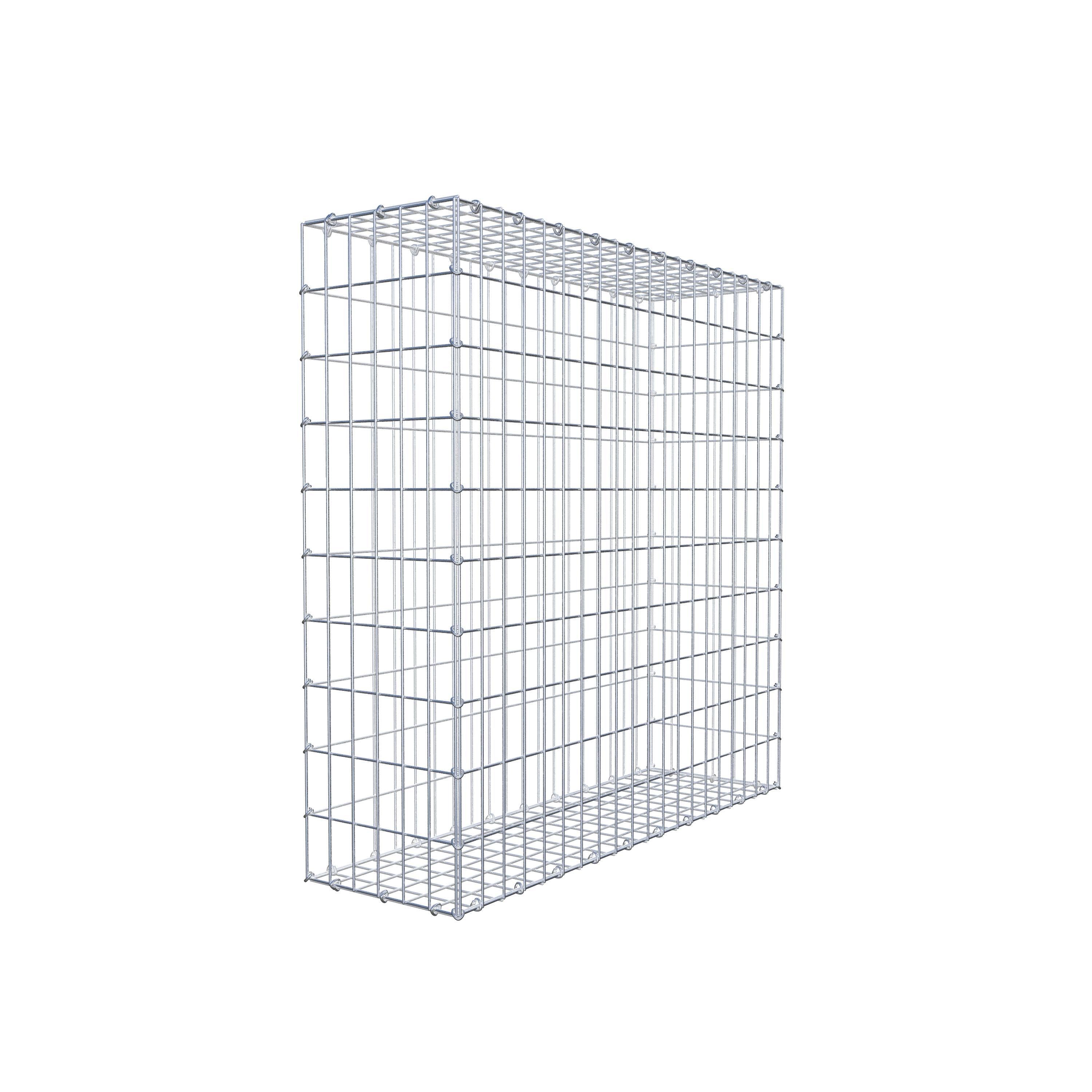 Gabion 100 cm x 100 cm x 30 cm (L x H x D), maskstorlek 5 cm x 10 cm, C-ring