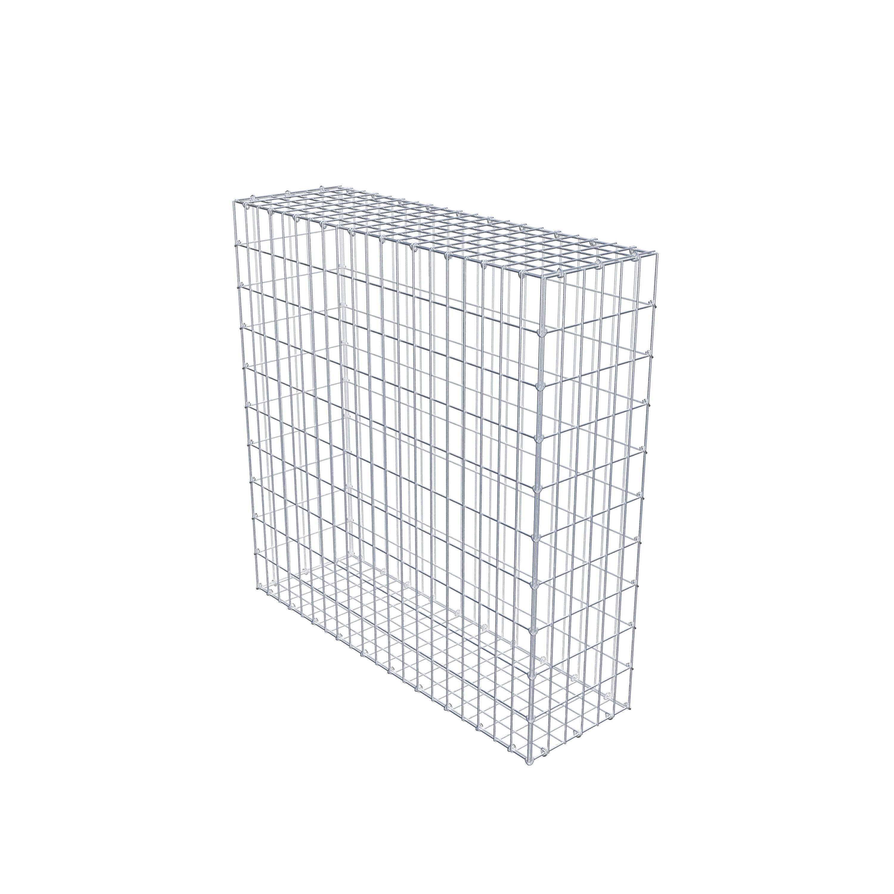 Gabion 100 cm x 100 cm x 30 cm (L x H x D), maskestørrelse 5 cm x 10 cm, C-ring