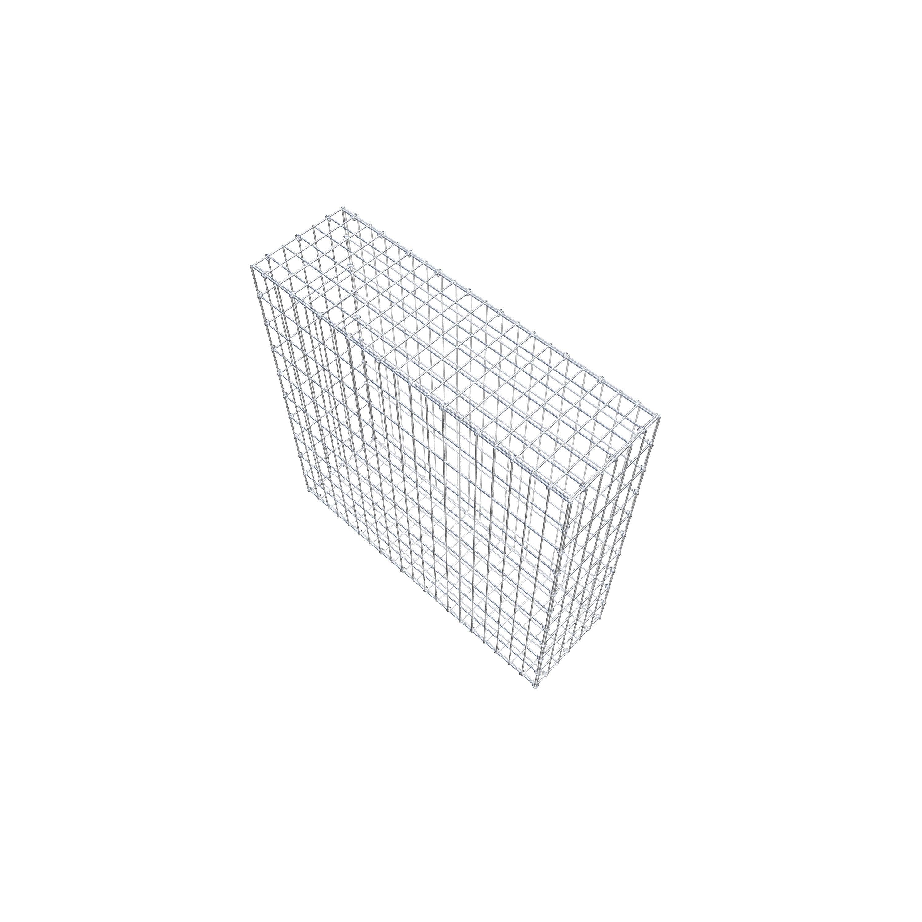 Gabion 100 cm x 100 cm x 30 cm (L x H x D), maskstorlek 5 cm x 10 cm, C-ring