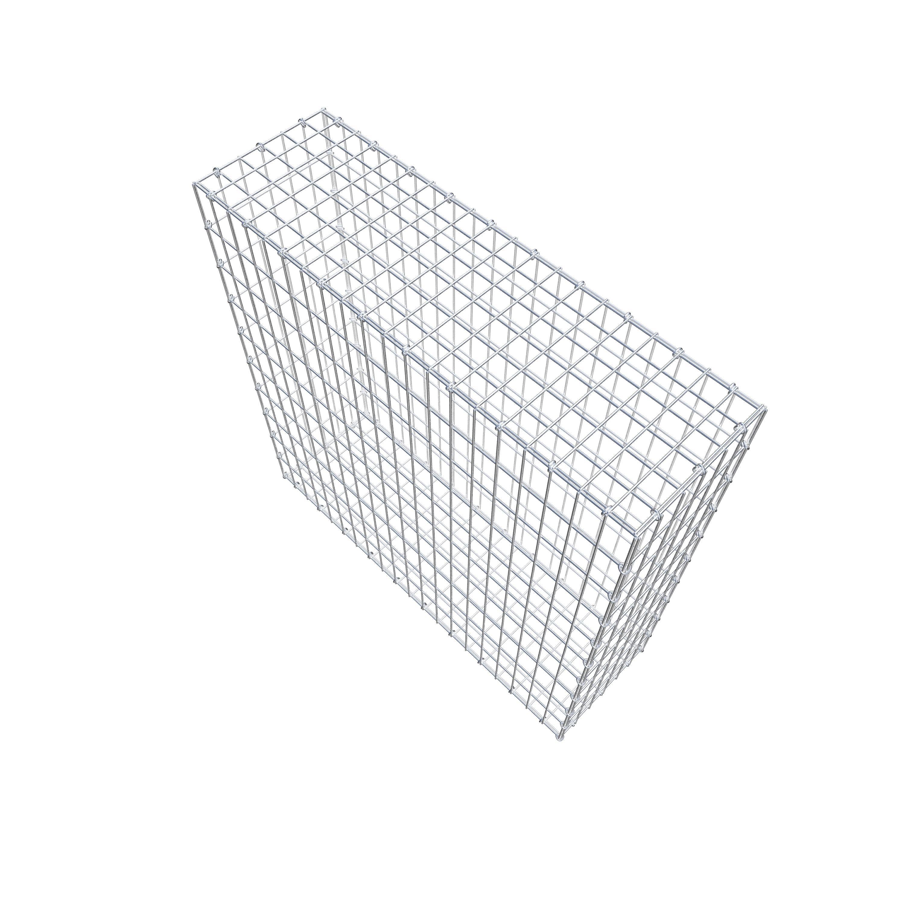 Gabion 100 cm x 100 cm x 30 cm (L x H x D), maskstorlek 5 cm x 10 cm, C-ring