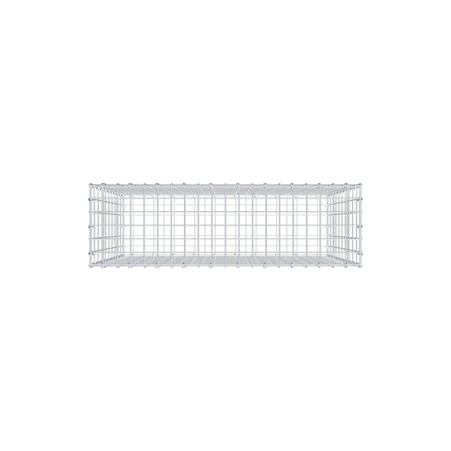 Gabion 100 cm x 100 cm x 30 cm (L x H x D), maskstorlek 5 cm x 10 cm, C-ring