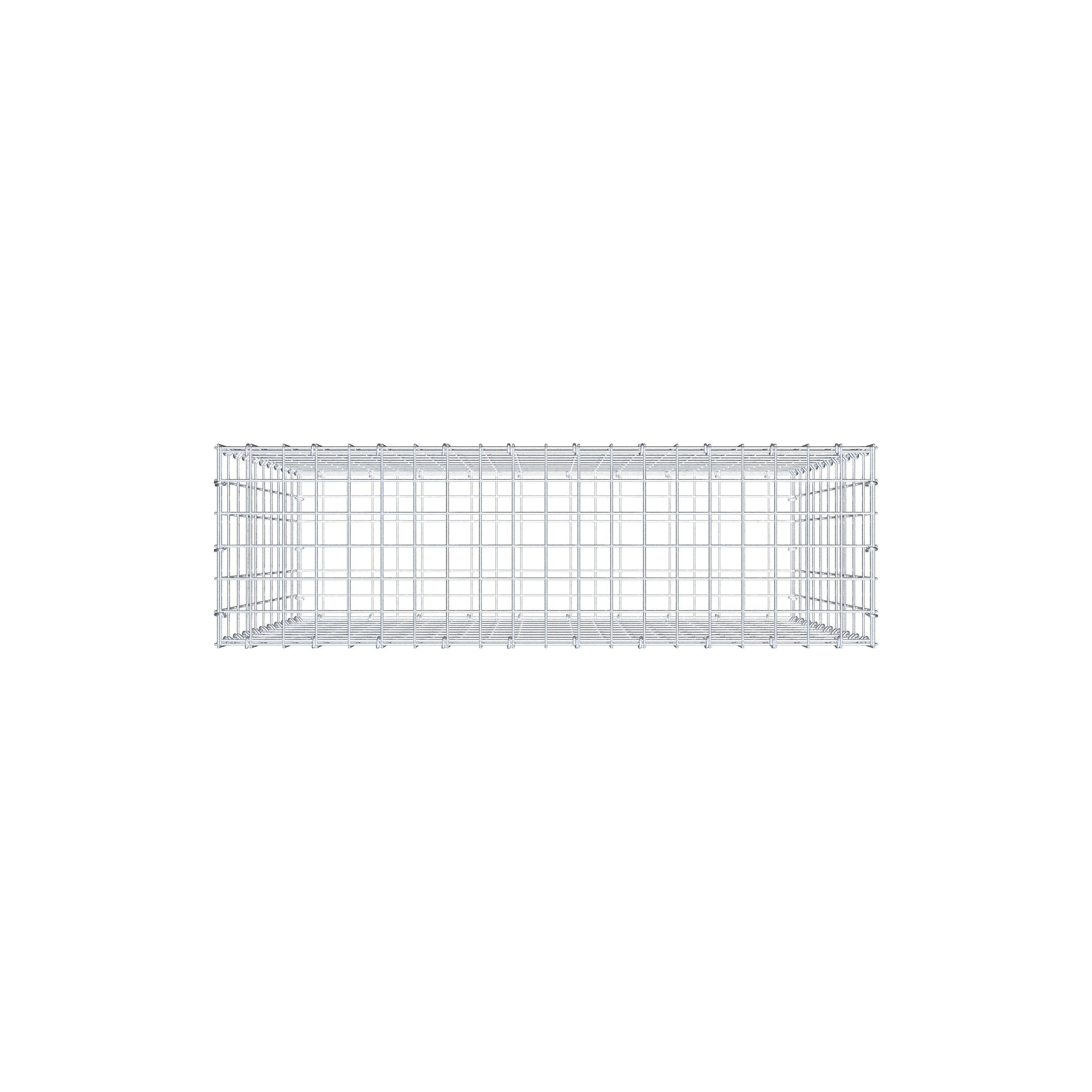 Gabion 100 cm x 100 cm x 30 cm (L x H x D), maskstorlek 5 cm x 10 cm, C-ring