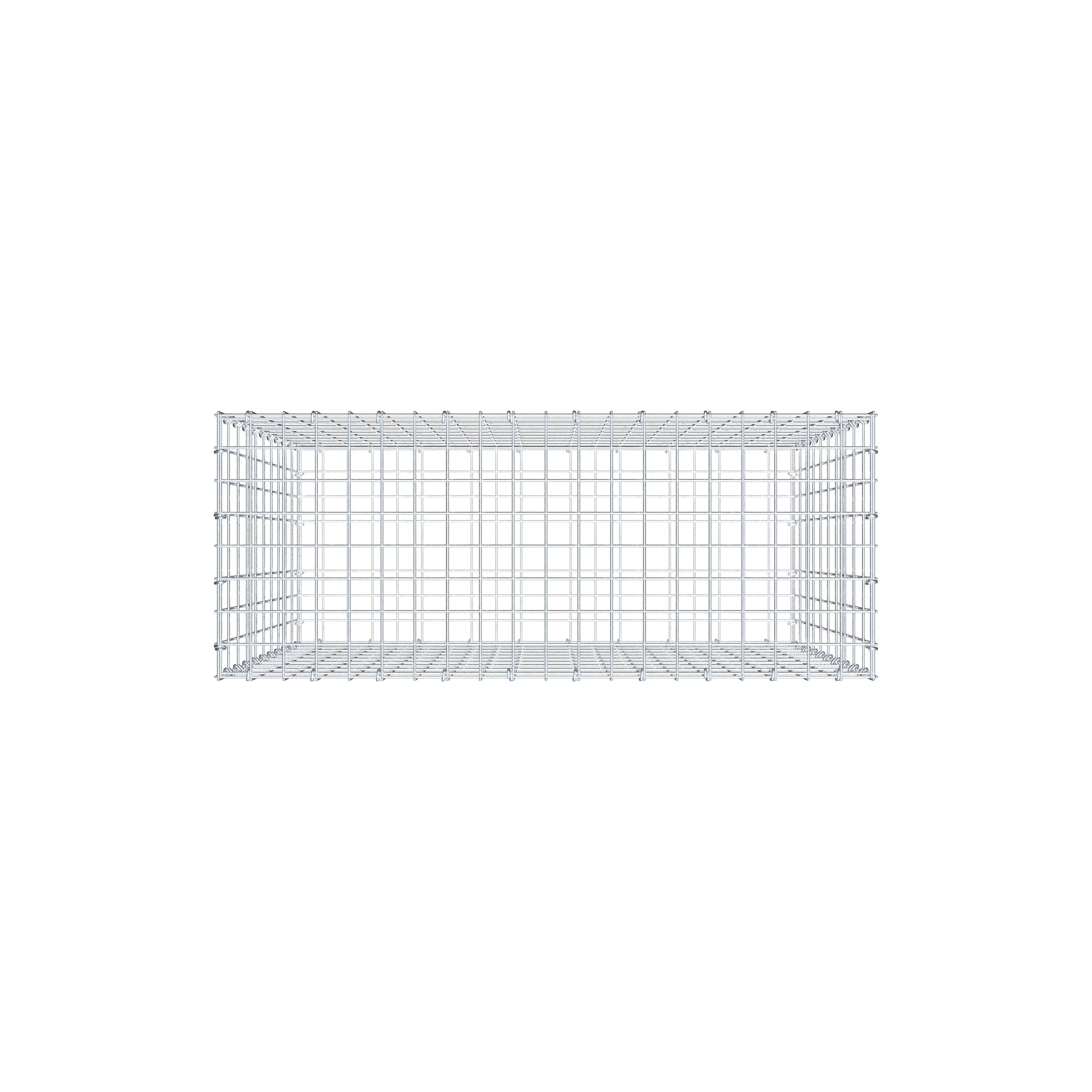 Gabion 100 cm x 100 cm x 40 cm (L x H x D), maskstorlek 5 cm x 10 cm, C-ring