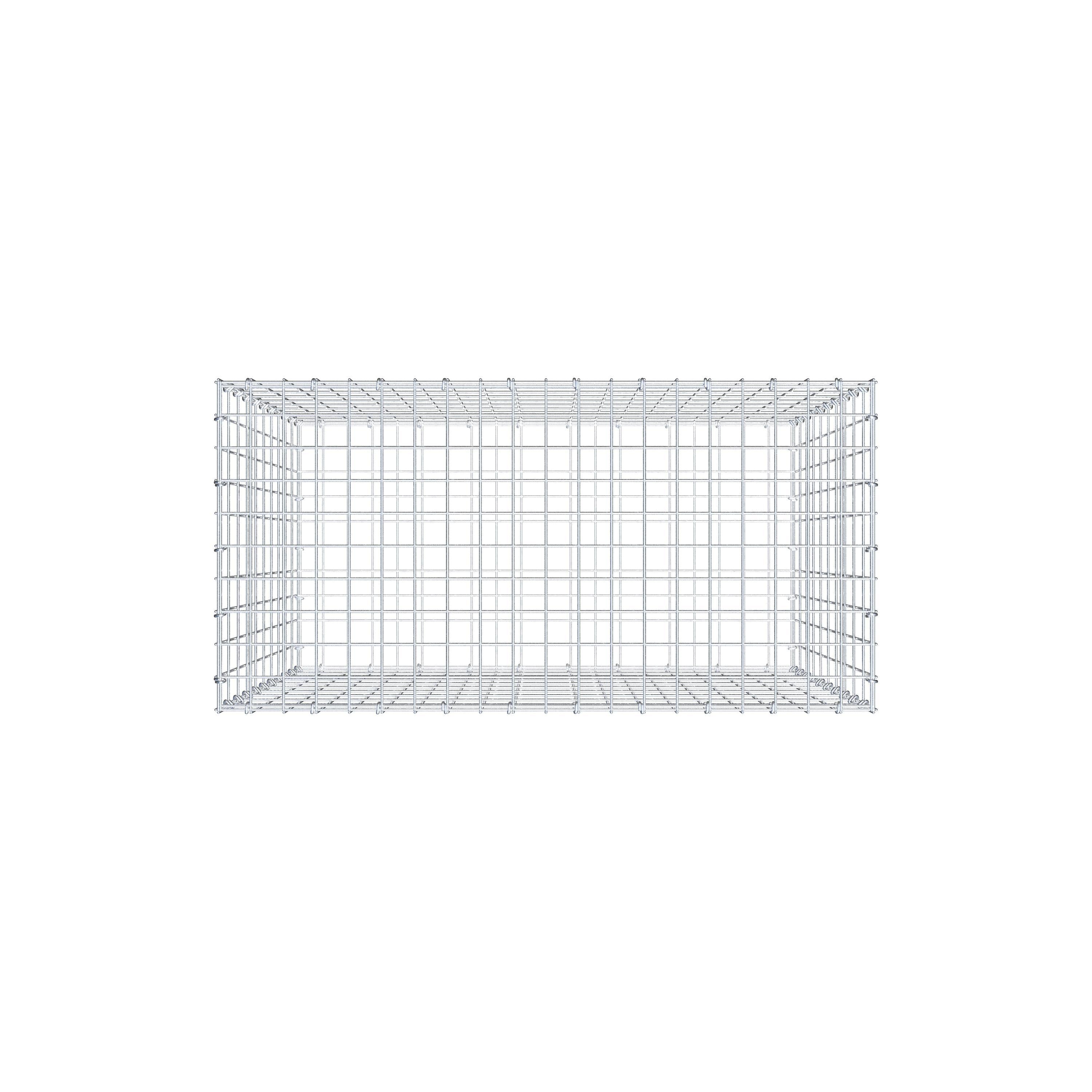 Gabion 100 cm x 100 cm x 50 cm (L x H x D), maskstorlek 5 cm x 10 cm, C-ring