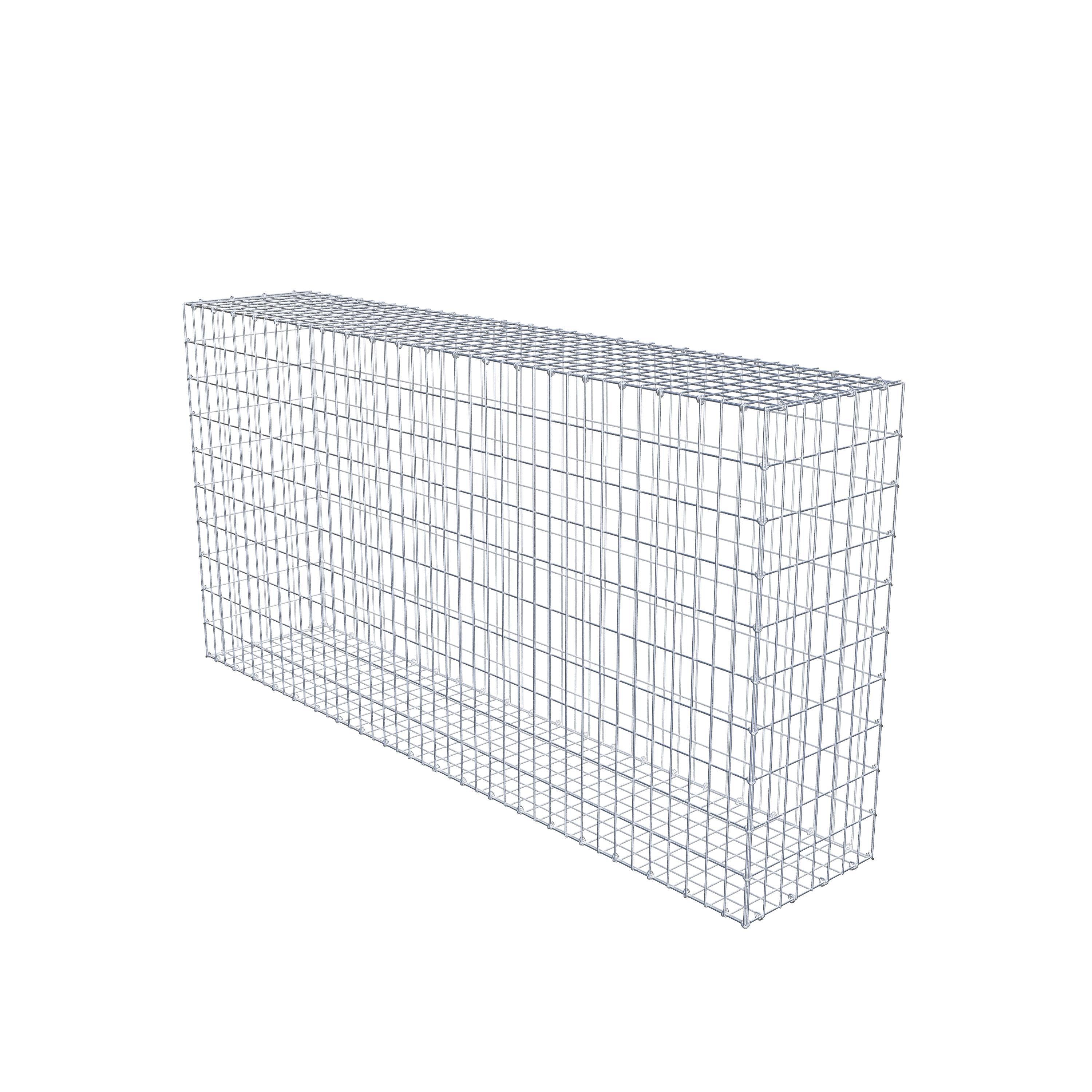 Gabion 200 cm x 100 cm x 40 cm (L x H x D), maskstorlek 5 cm x 10 cm, C-ring