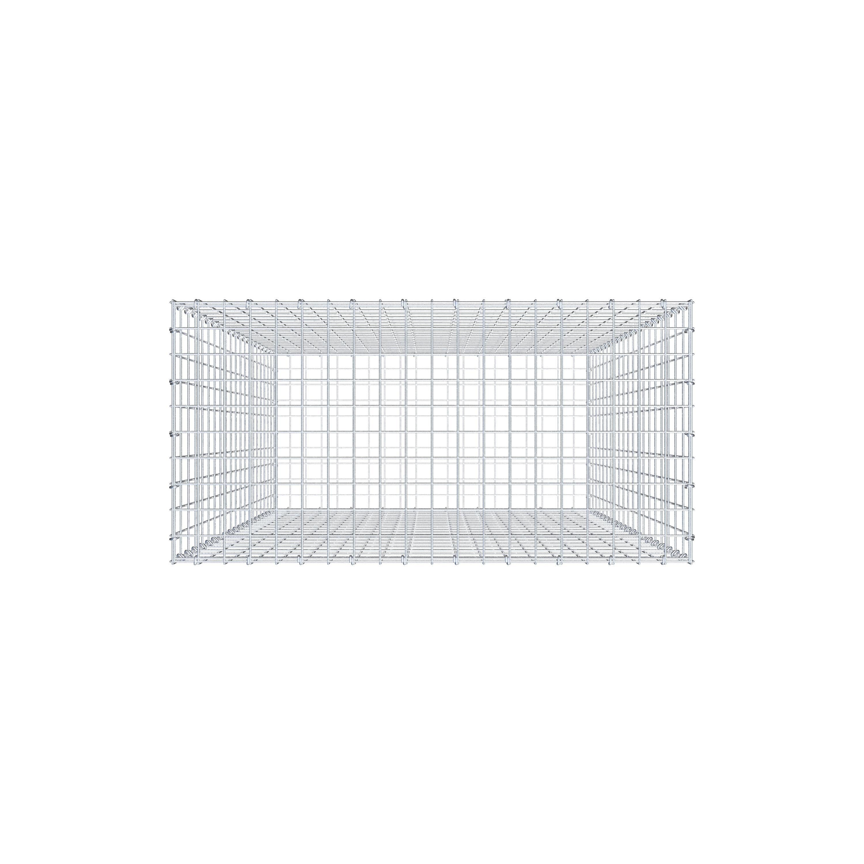 Gabion 200 cm x 100 cm x 50 cm (L x H x D), maskstorlek 5 cm x 10 cm, C-ring