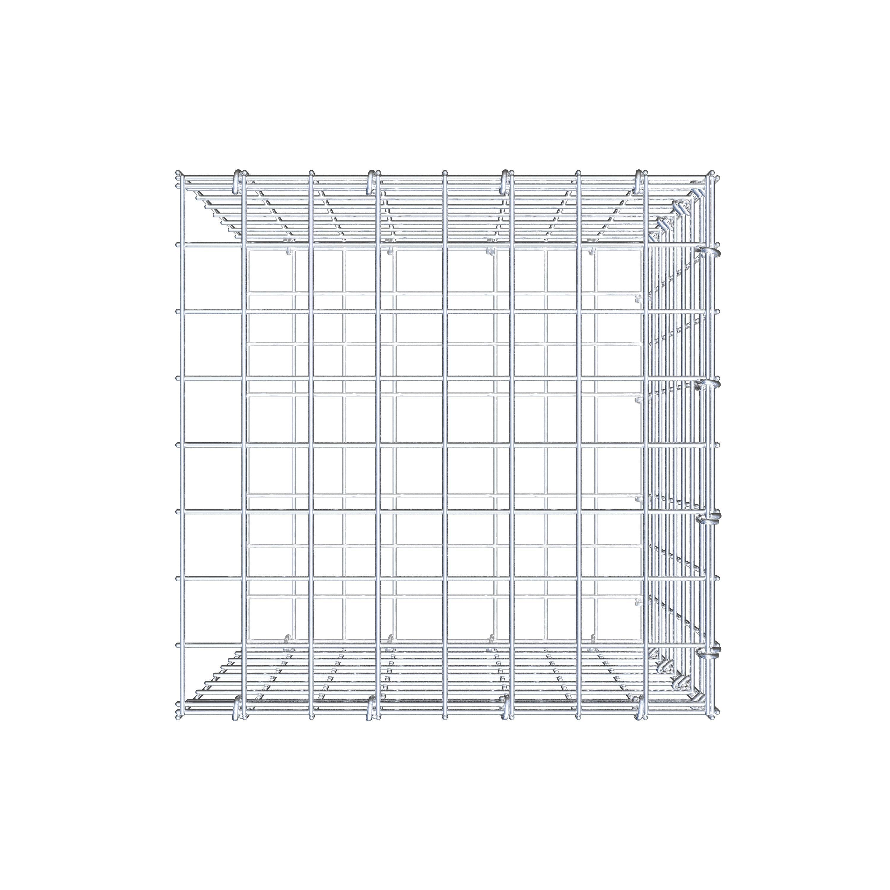 Add-on schanskorf type 2 40 cm x 40 cm x 40 cm (L x H x D), maaswijdte 5 cm x 5 cm, C-ring