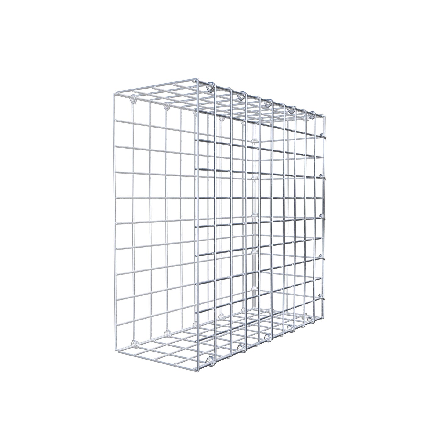 Monteret gabion type 2 50 cm x 50 cm x 20 cm (L x H x D), maskestørrelse 5 cm x 5 cm, C-ring