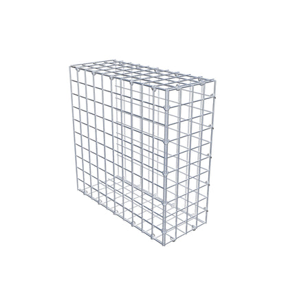 Monteret gabion type 2 50 cm x 50 cm x 20 cm (L x H x D), maskestørrelse 5 cm x 5 cm, C-ring