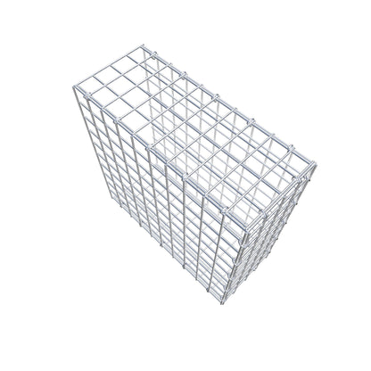Monteret gabion type 2 50 cm x 50 cm x 20 cm (L x H x D), maskestørrelse 5 cm x 5 cm, C-ring
