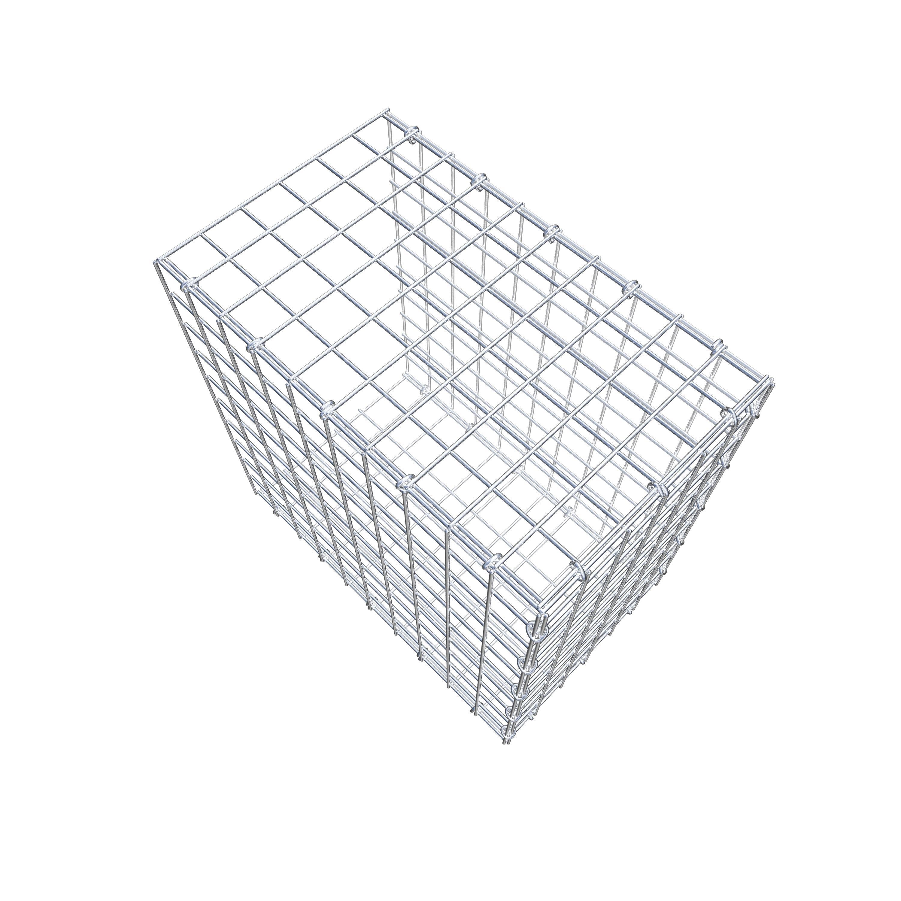 Fästbar gabion typ 2 50 cm x 50 cm x 30 cm (L x H x D), maskstorlek 5 cm x 5 cm, C-ring