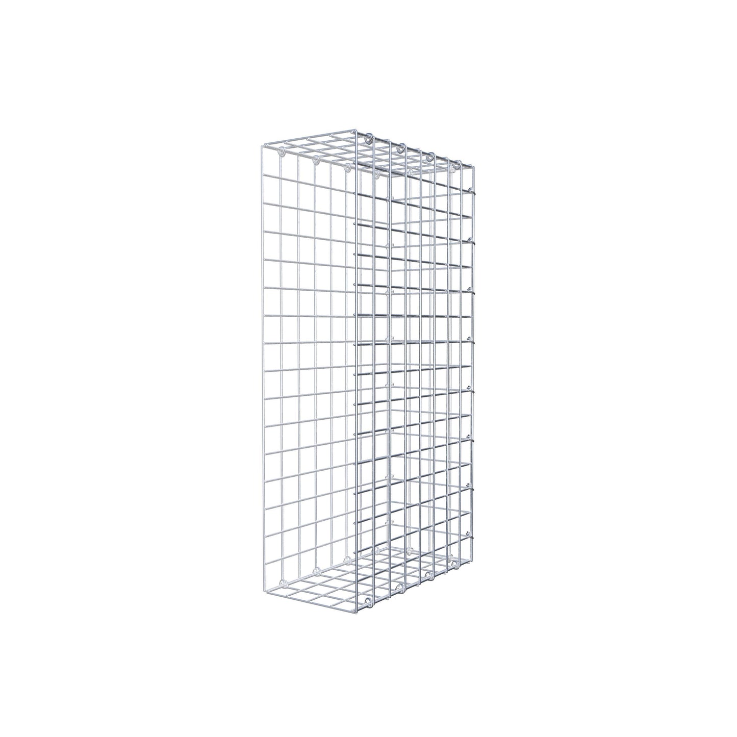 Mounted gabion type 2 80 cm x 40 cm x 20 cm (L x H x D), mesh size 5 cm x 5 cm, C-ring