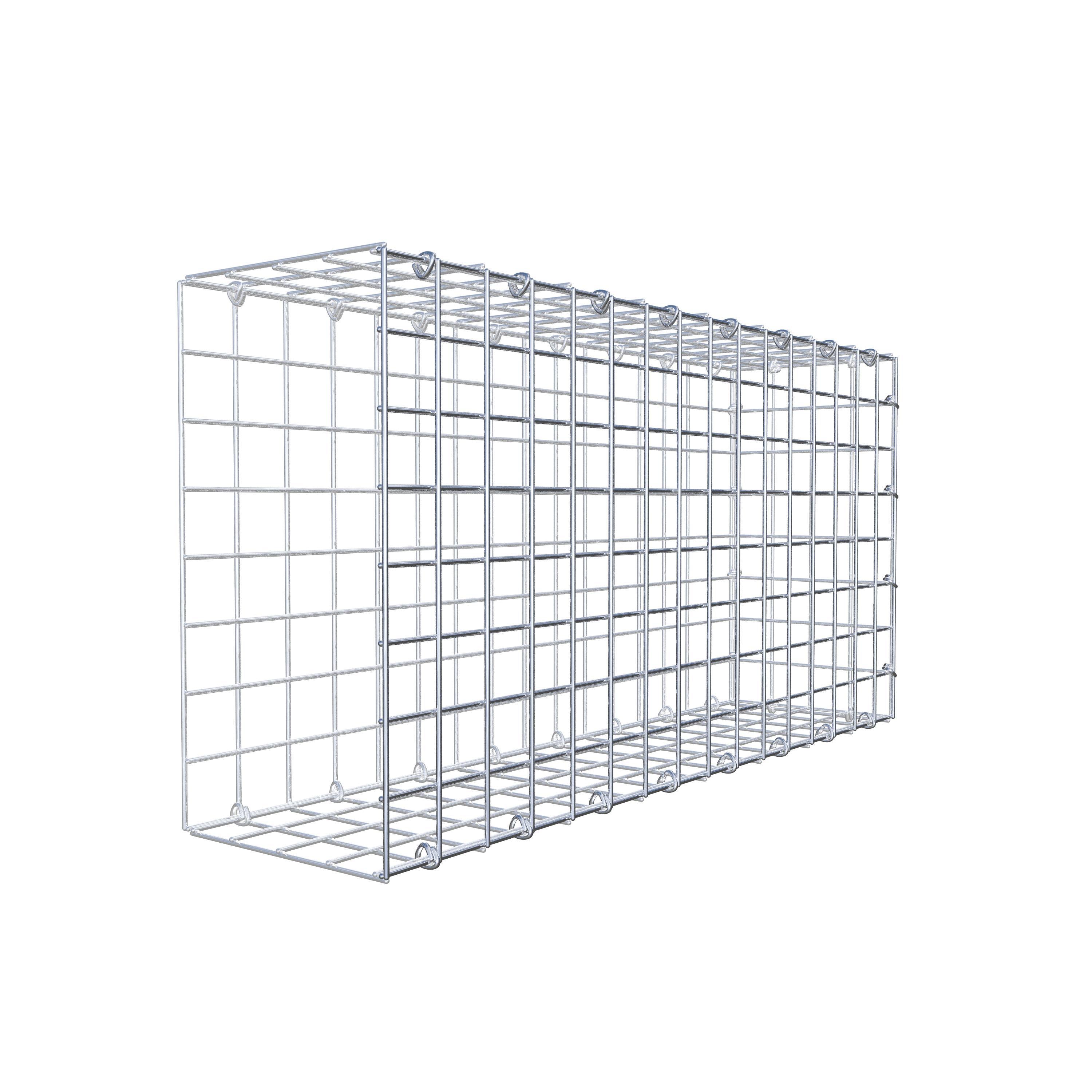 Mounted gabion type 2 80 cm x 40 cm x 20 cm (L x H x D), mesh size 5 cm x 5 cm, C-ring