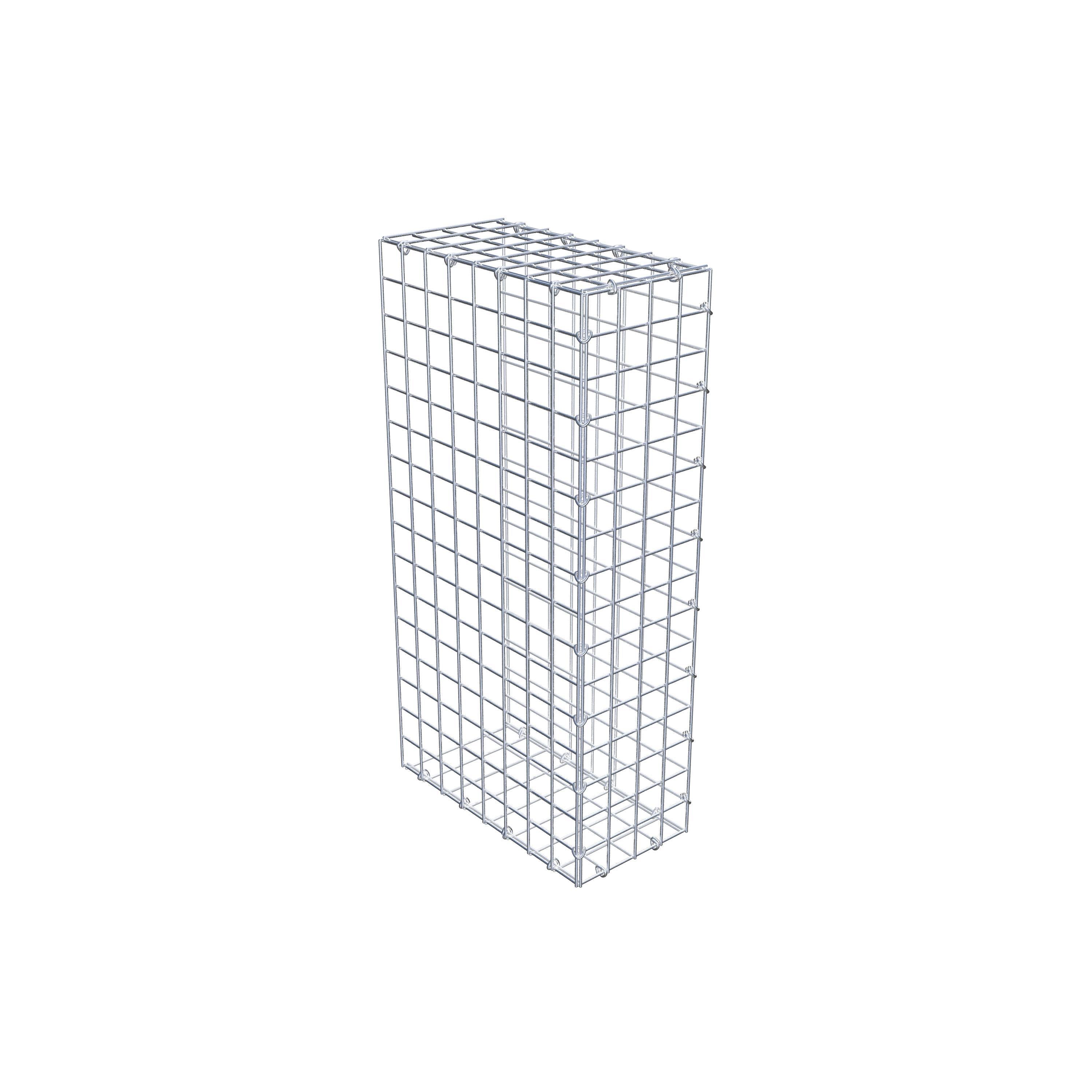 Mounted gabion type 2 80 cm x 40 cm x 20 cm (L x H x D), mesh size 5 cm x 5 cm, C-ring