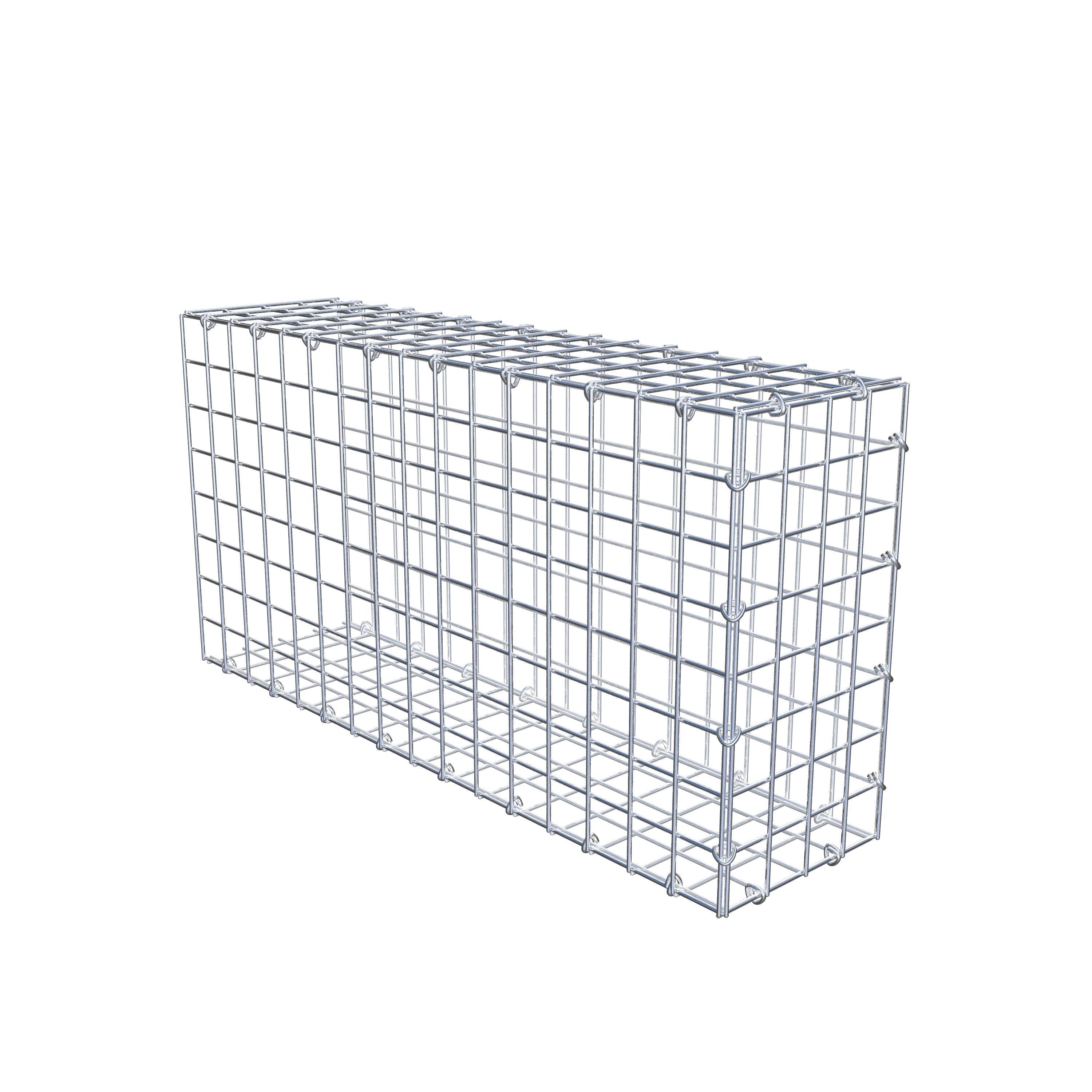 Mounted gabion type 2 80 cm x 40 cm x 20 cm (L x H x D), mesh size 5 cm x 5 cm, C-ring