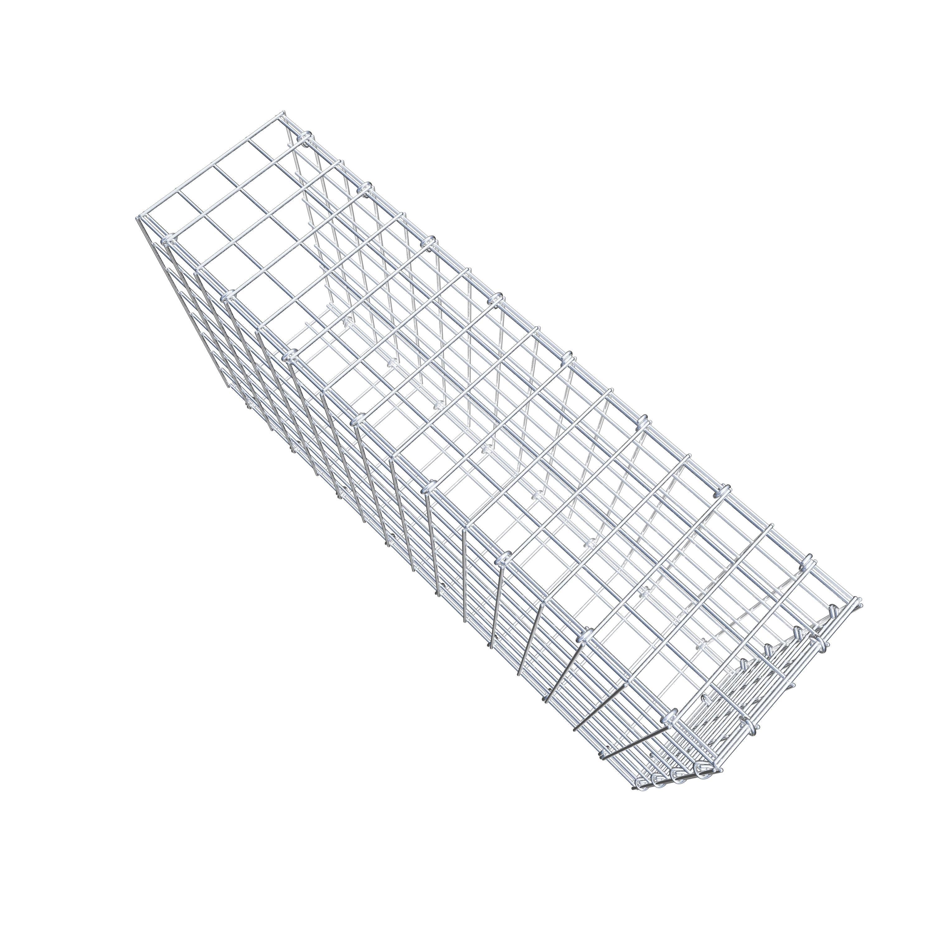 Mounted gabion type 2 80 cm x 40 cm x 20 cm (L x H x D), mesh size 5 cm x 5 cm, C-ring