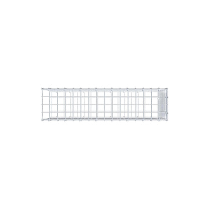 Mounted gabion type 2 80 cm x 40 cm x 20 cm (L x H x D), mesh size 5 cm x 5 cm, C-ring