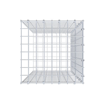 Monteret gabion type 2 80 cm x 40 cm x 40 cm (L x H x D), maskestørrelse 5 cm x 5 cm, C-ring