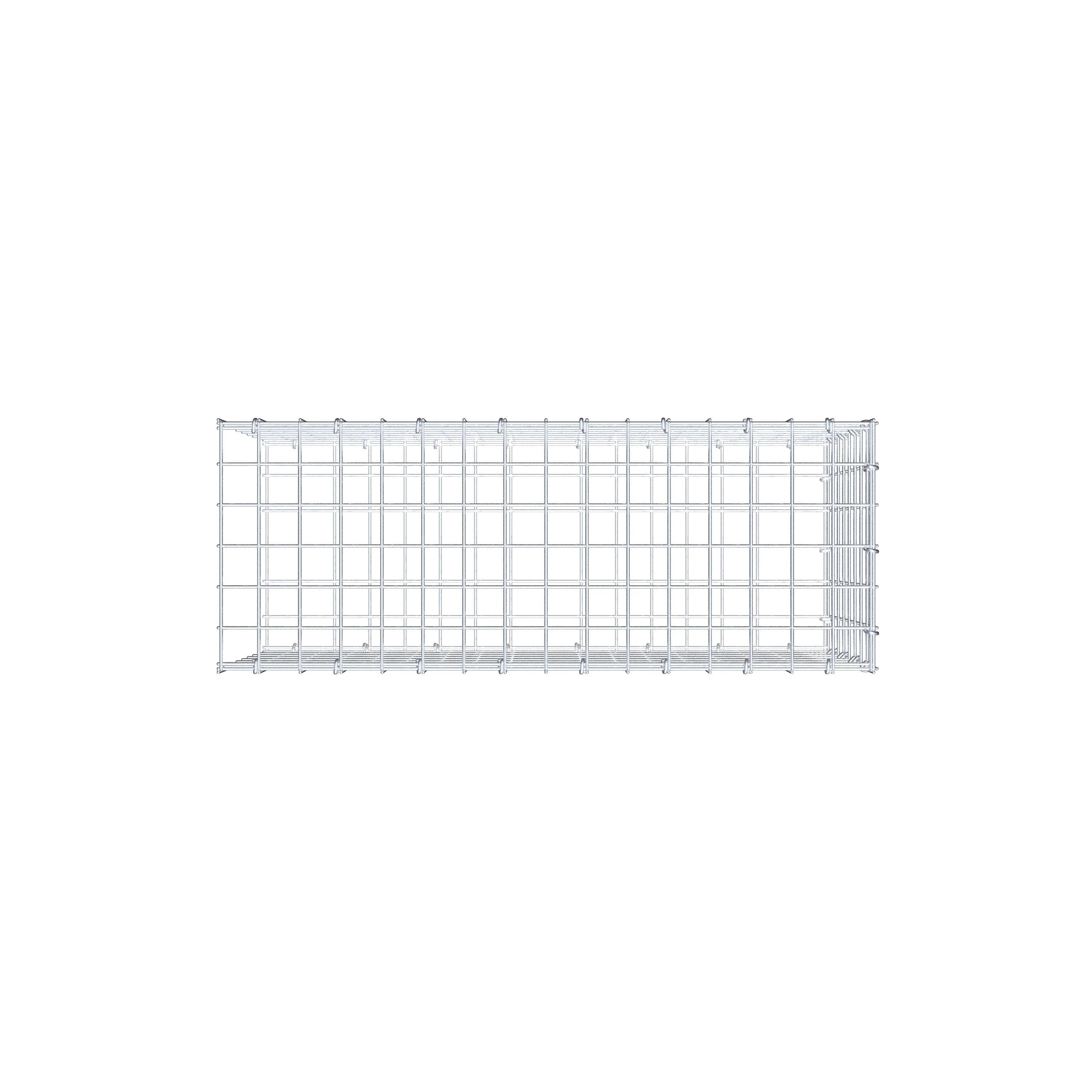 Toegevoegde pool type 2 80 cm x 40 cm x 30 cm (L x H x D), maaswijdte 5 cm x 5 cm, C-ring