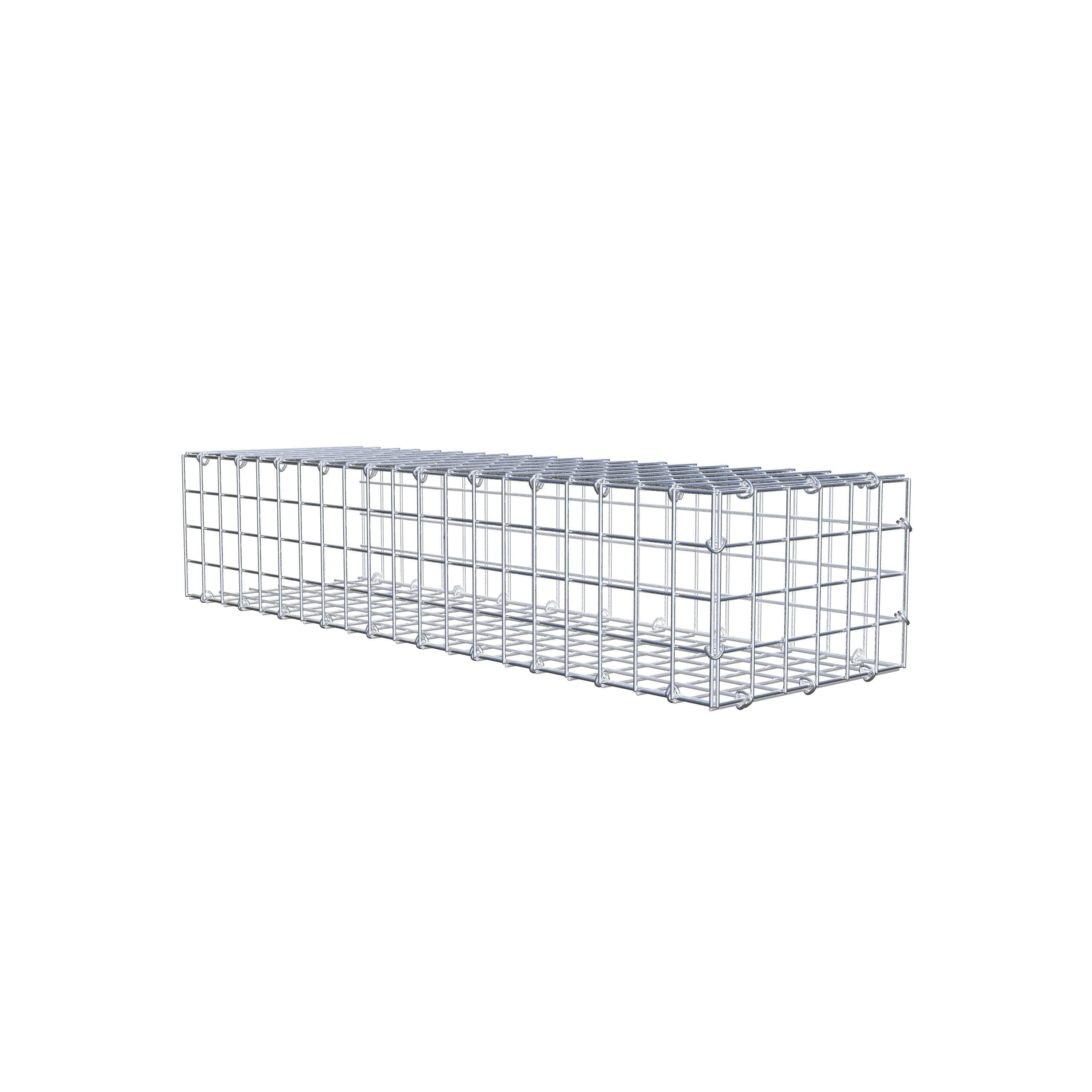 Mounted gabion type 2 100 cm x 20 cm x 30 cm (L x H x D), mesh size 5 cm x 5 cm, C-ring