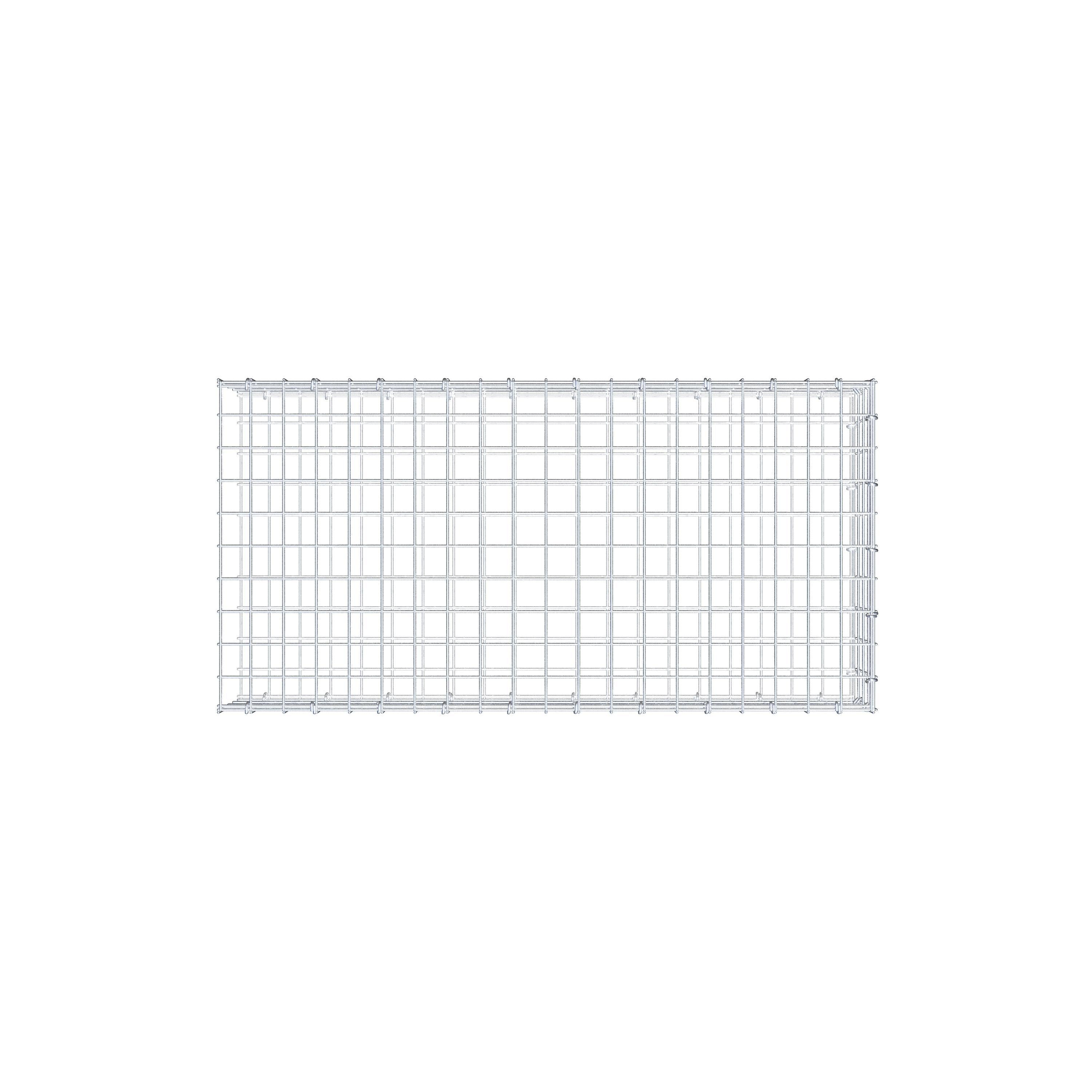 Typ 2 påbyggnadsgabion 100 cm x 20 cm x 50 cm (L x H x D), maskstorlek 5 cm x 5 cm, C-ring