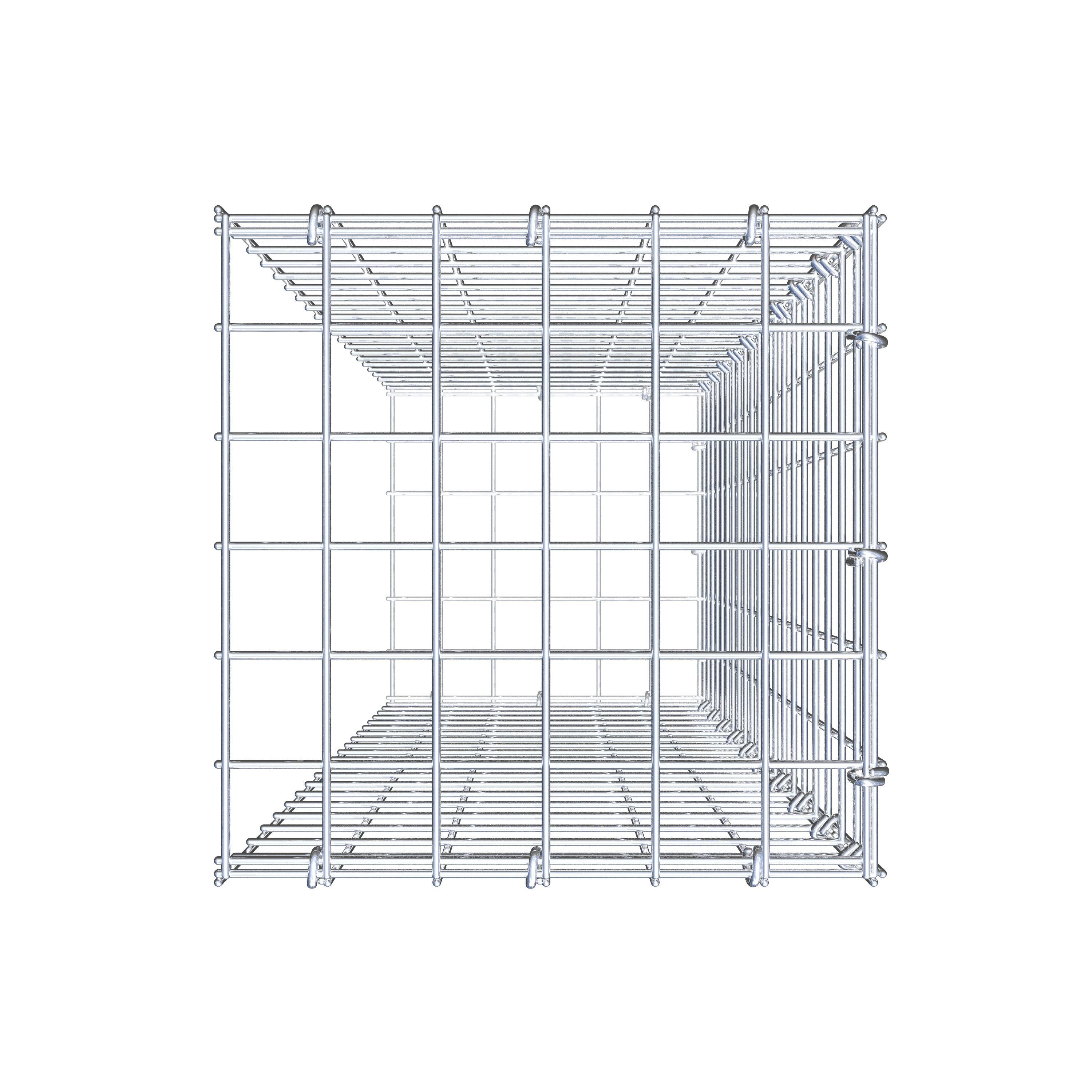 Add-on schanskorf type 2 100 cm x 30 cm x 30 cm (L x H x D), maaswijdte 5 cm x 5 cm, C-ring