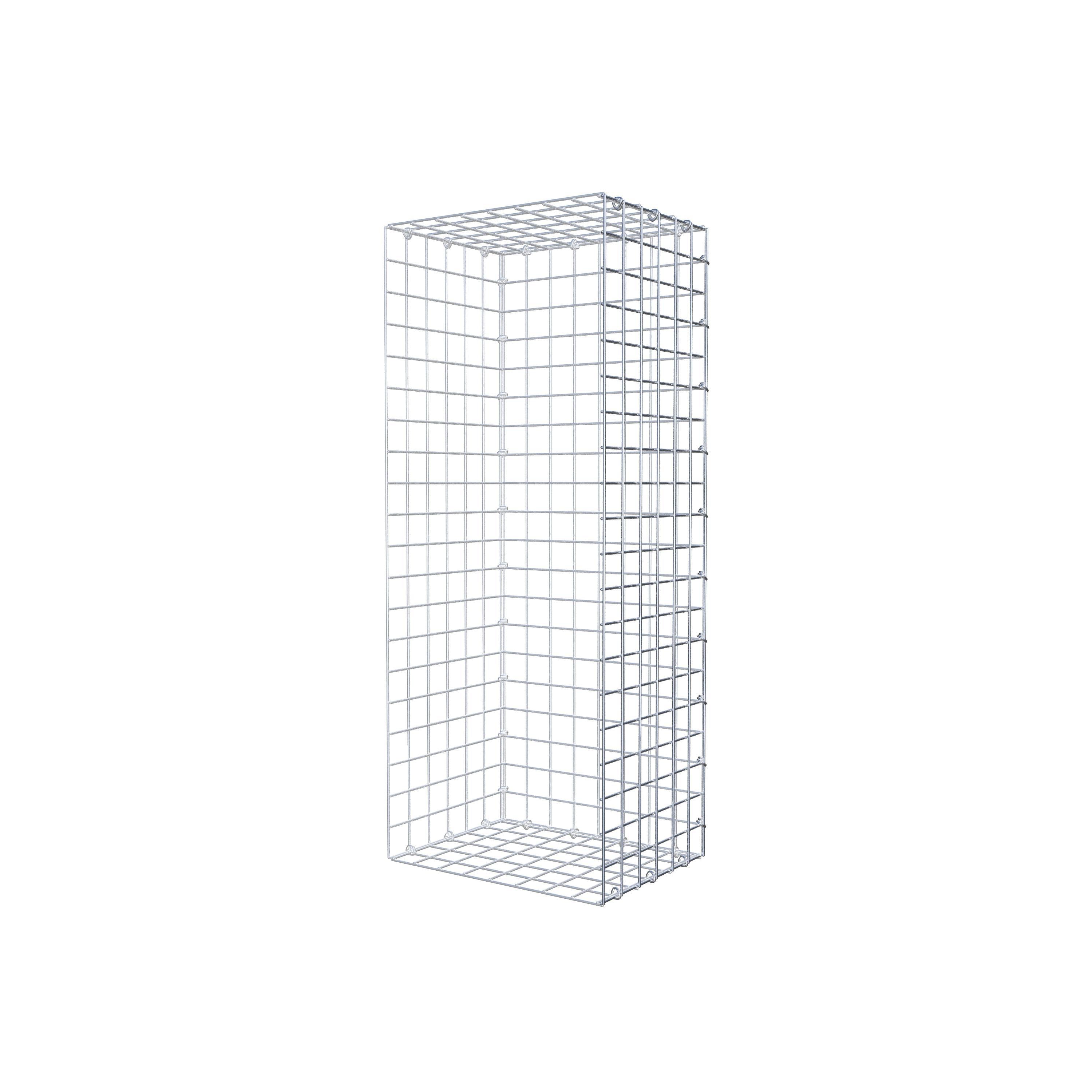 Typ 2 påbyggnadsgabion 100 cm x 30 cm x 40 cm (L x H x D), maskstorlek 5 cm x 5 cm, C-ring