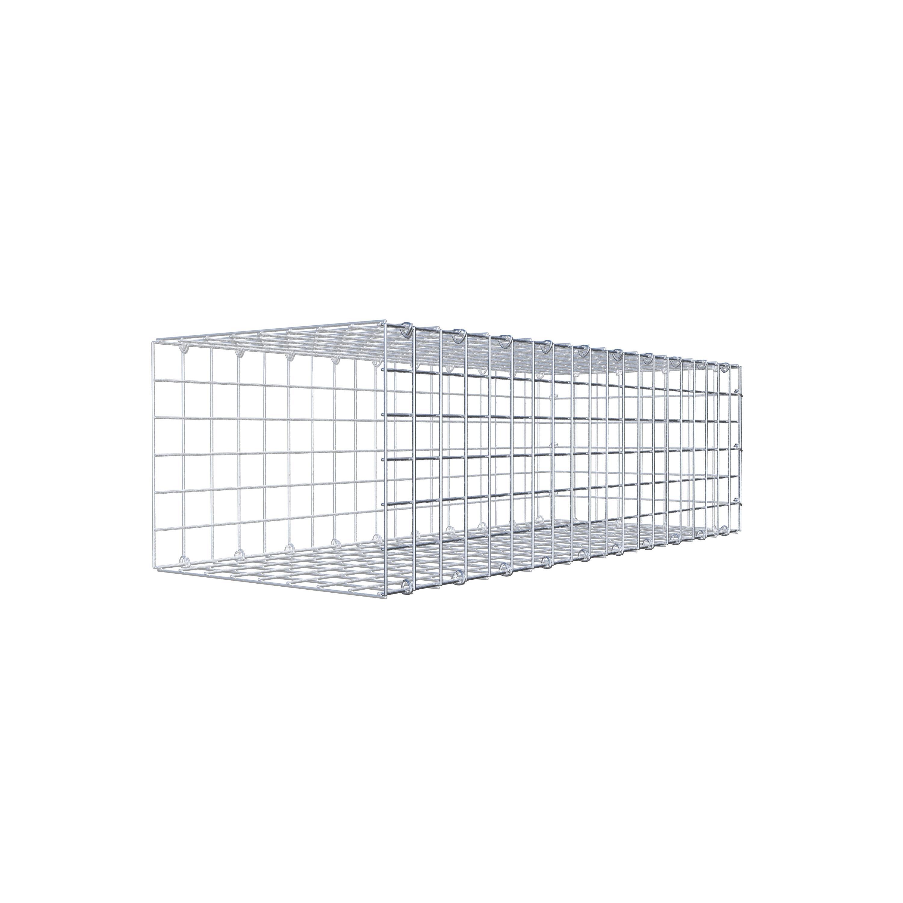 Typ 2 påbyggnadsgabion 100 cm x 30 cm x 40 cm (L x H x D), maskstorlek 5 cm x 5 cm, C-ring