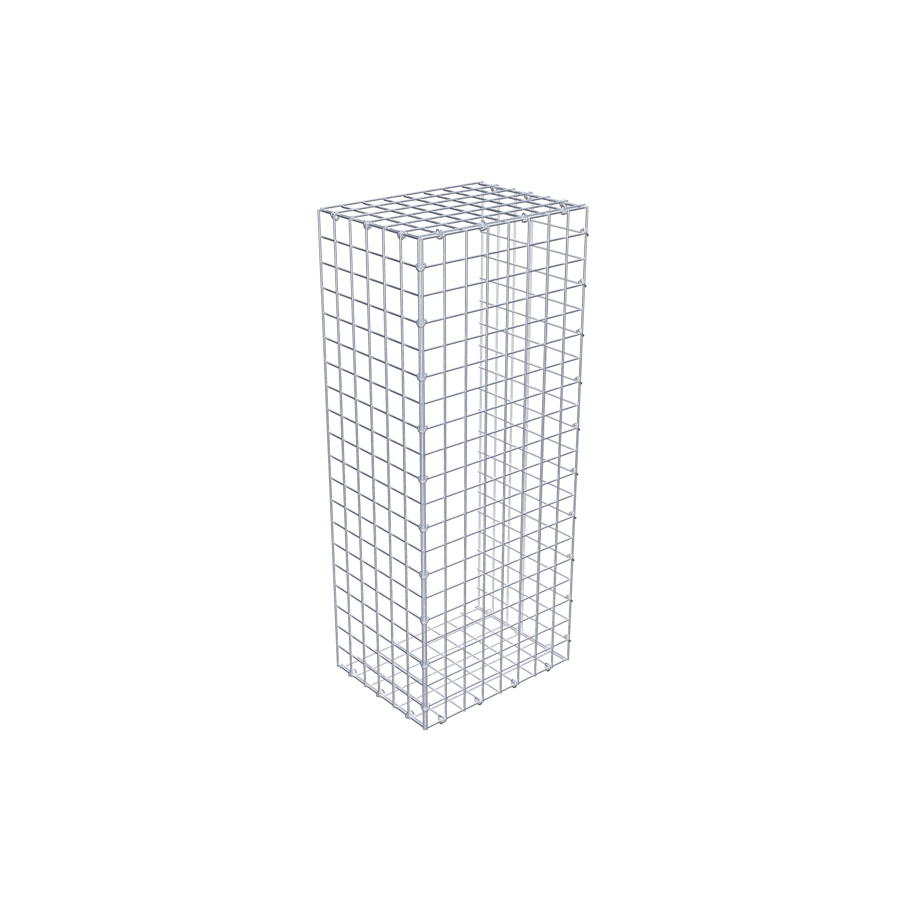 Typ 2 påbyggnadsgabion 100 cm x 30 cm x 40 cm (L x H x D), maskstorlek 5 cm x 5 cm, C-ring